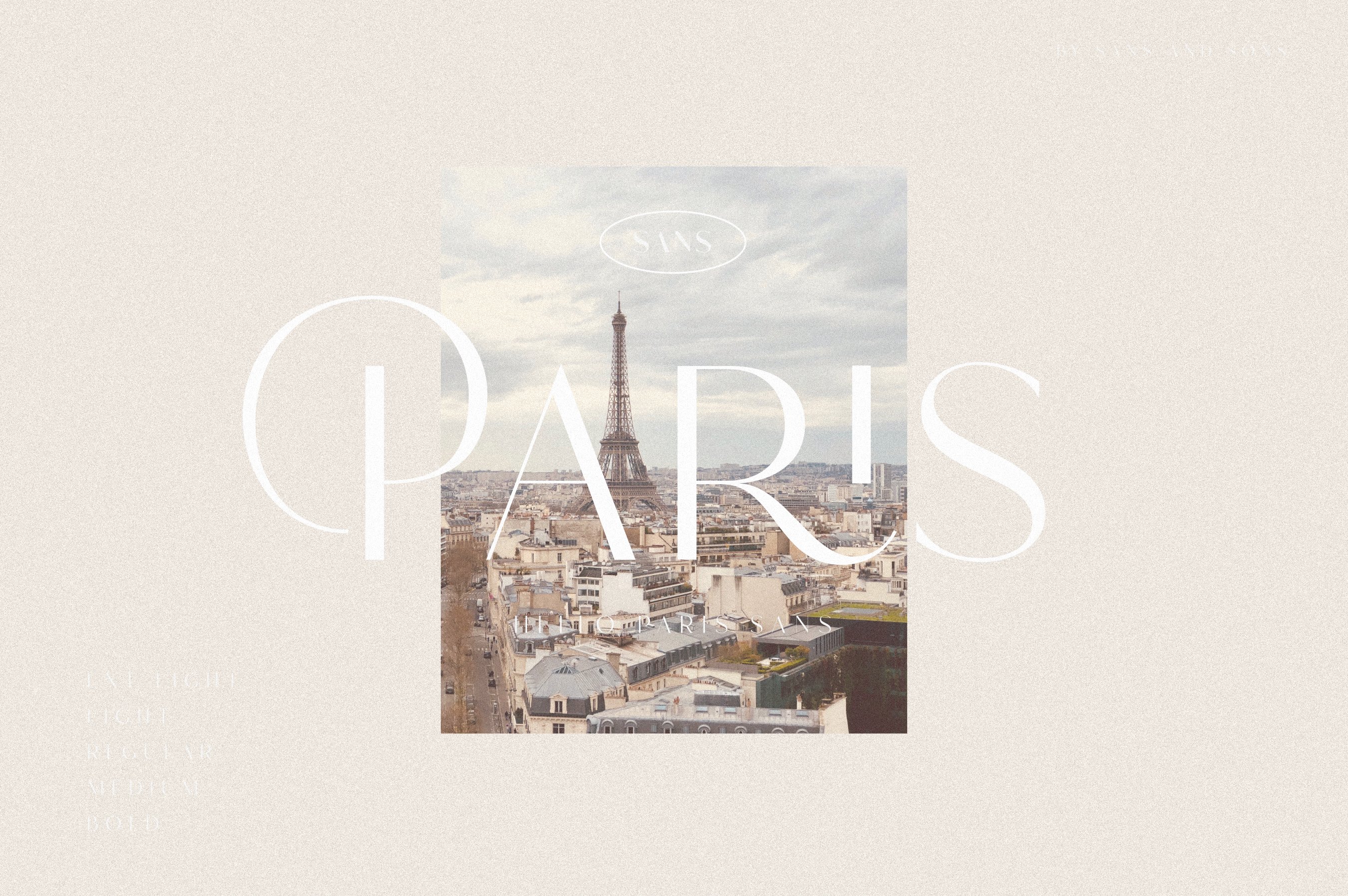 现代优雅杂志海报标题品牌Logo设计无衬线英文字体素材 Hello Paris - Modern Elegant Sans_img_2