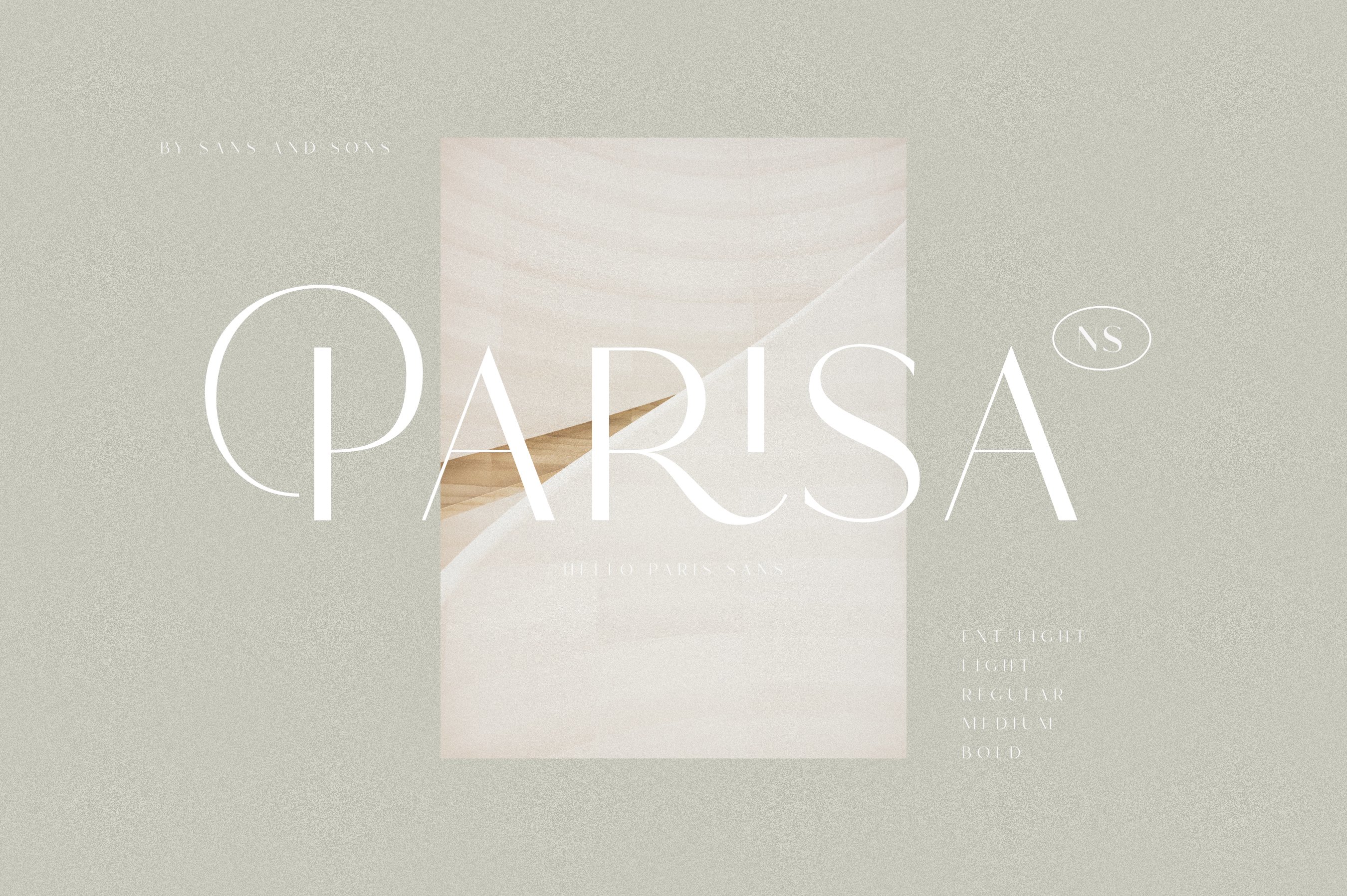 现代优雅杂志海报标题品牌Logo设计无衬线英文字体素材 Hello Paris - Modern Elegant Sans_img_2