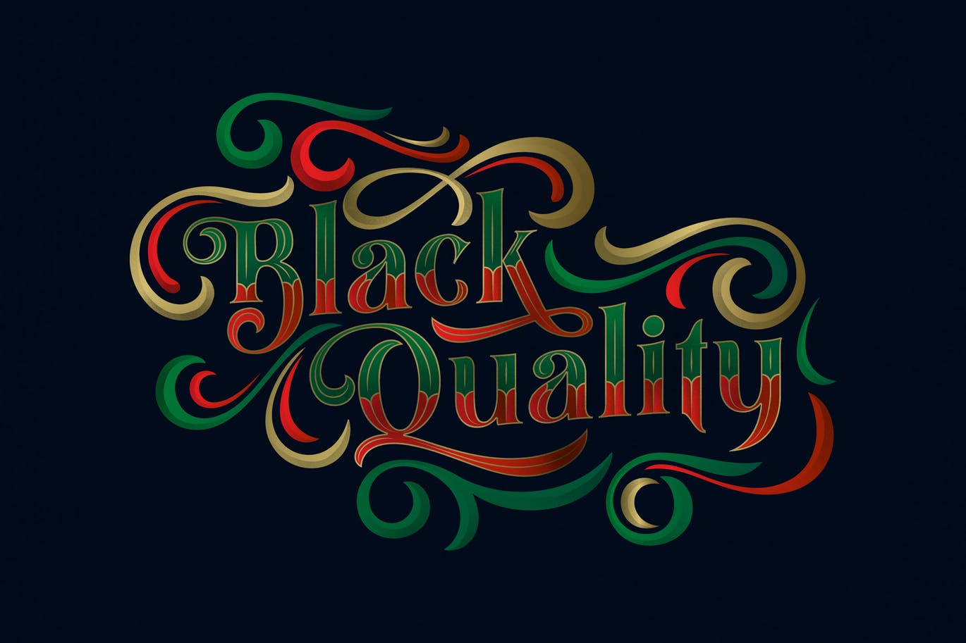 复古经典优雅花式Logo包装设计装饰英文字体素材 Black Quality Typeface_img_2