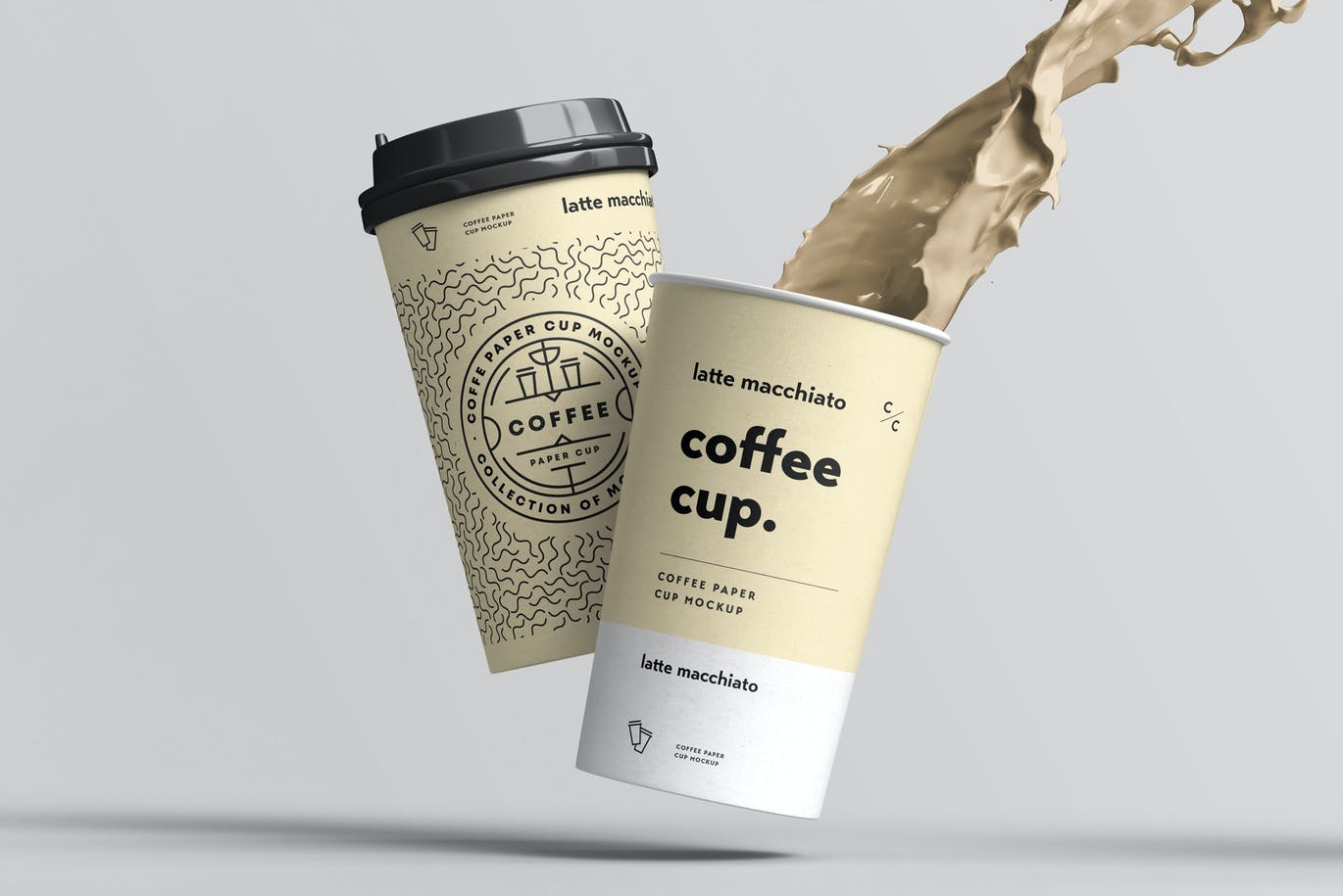 6款一次性外卖咖啡纸杯设计展示样机 Paper Cup Mock-up_img_2