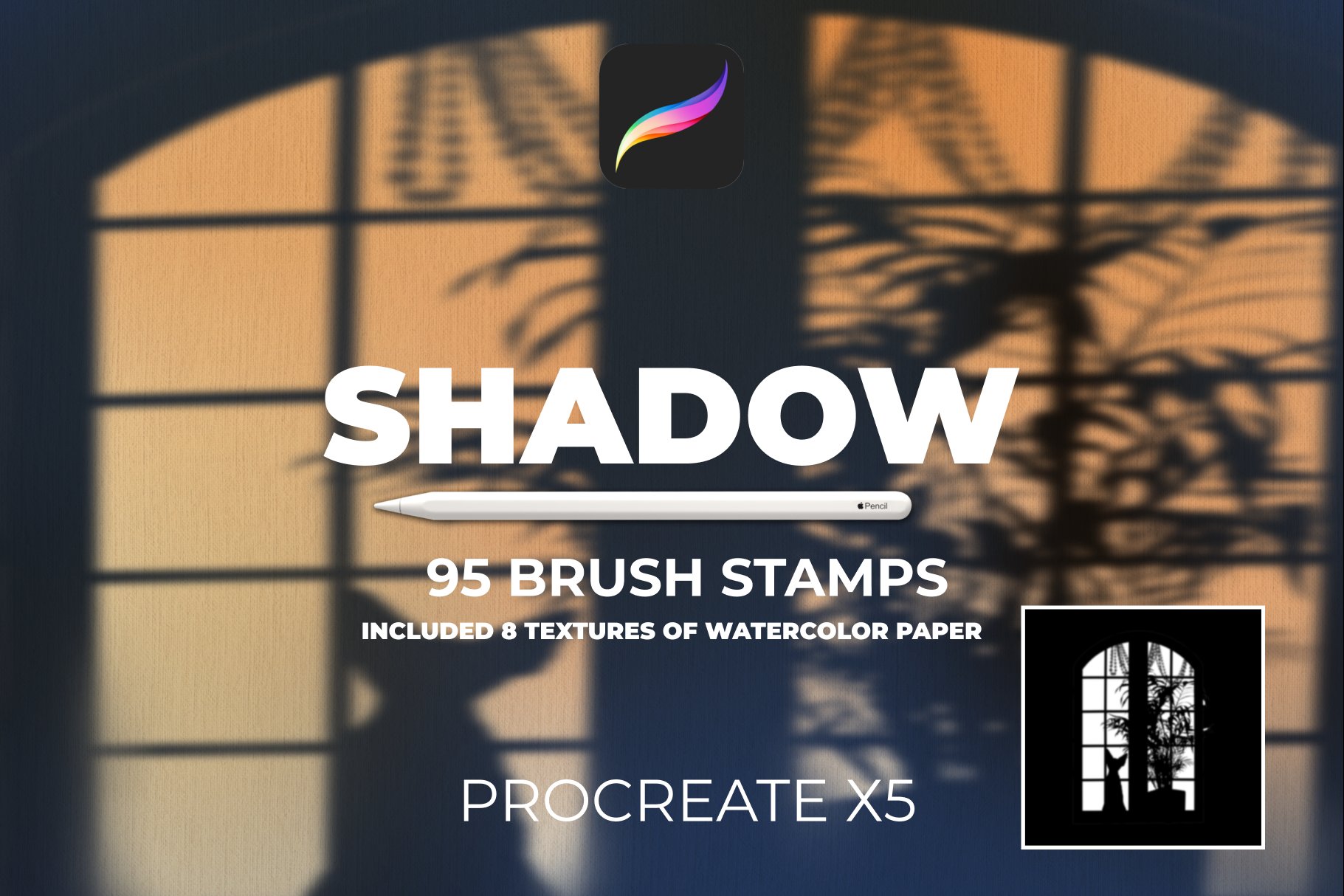 95款室内物品窗户自然阴影Precreate印章笔刷素材 95 Shadows For Precreate Brushes_img_2