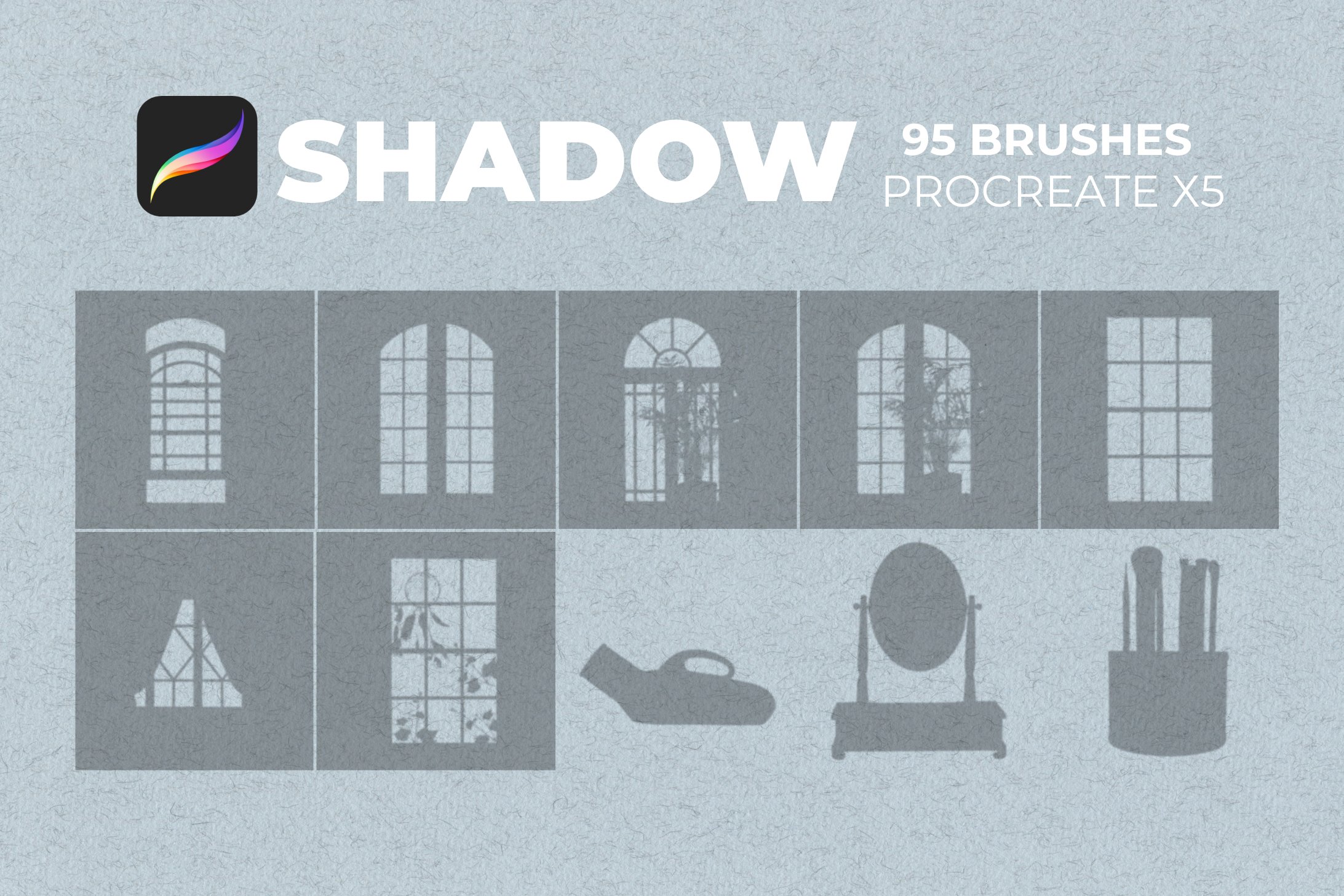 95款室内物品窗户自然阴影Precreate印章笔刷素材 95 Shadows For Precreate Brushes_img_2