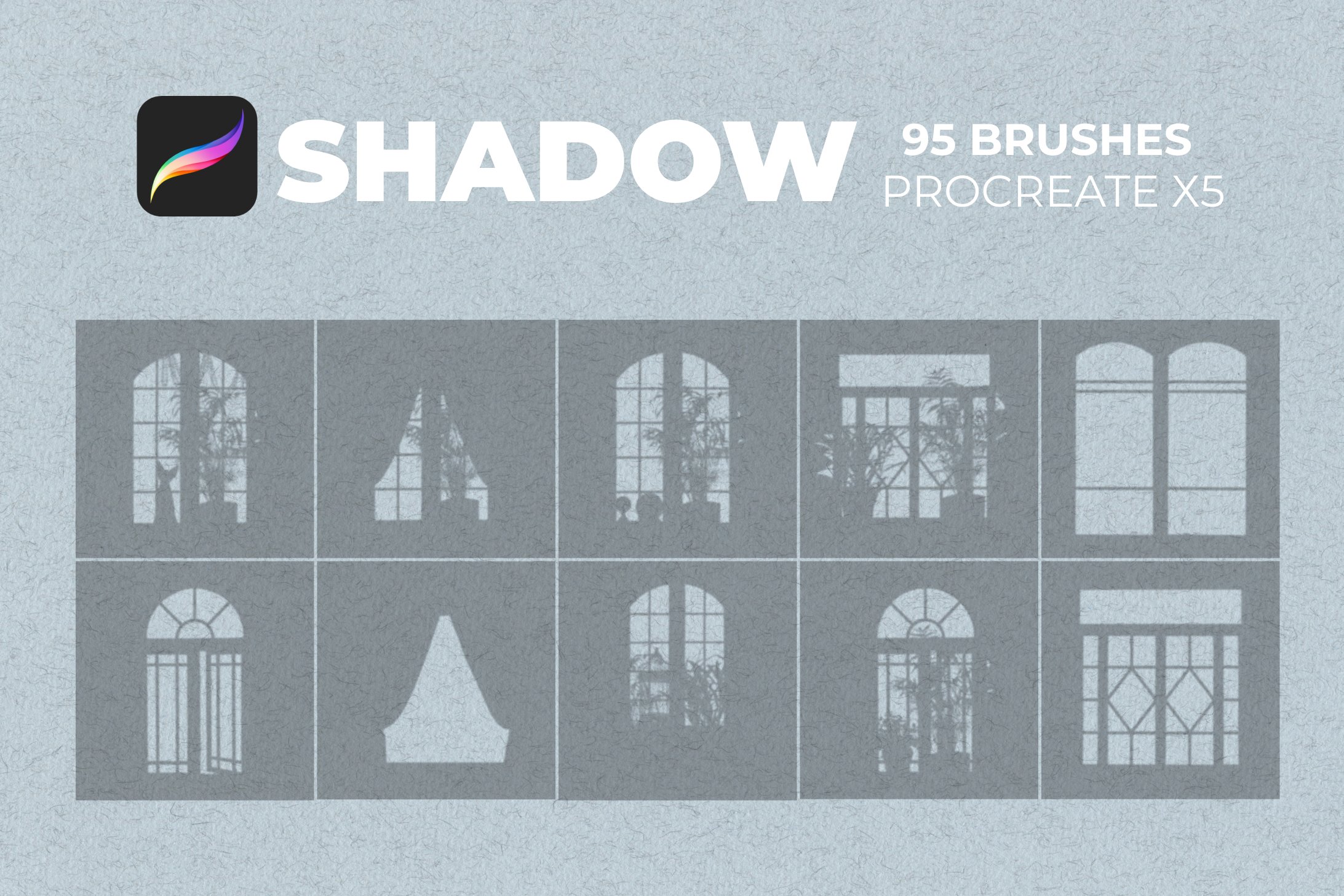 95款室内物品窗户自然阴影Precreate印章笔刷素材 95 Shadows For Precreate Brushes_img_2