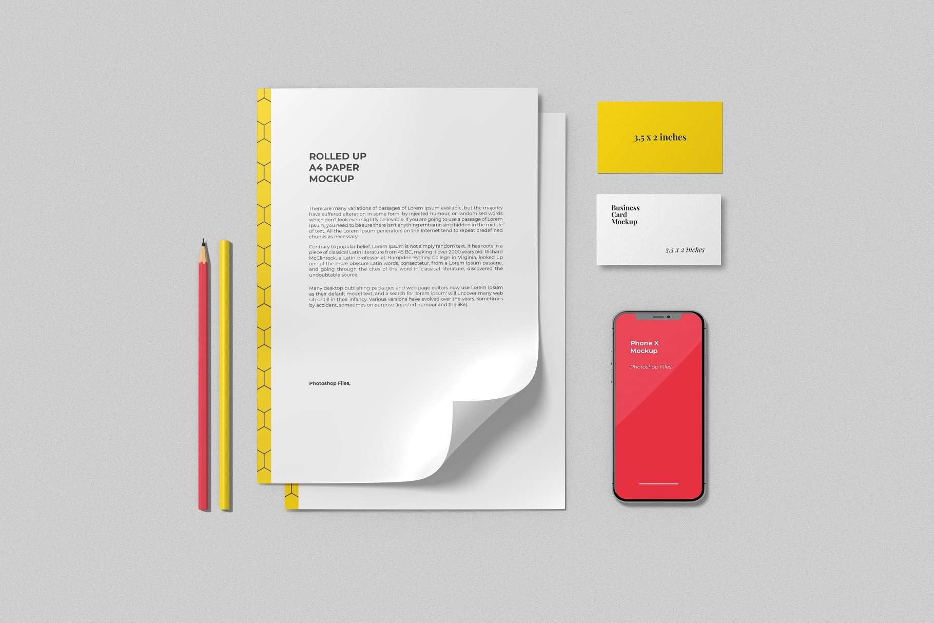 12个时尚简约品牌Logo设计办公用品展示贴图样机模板套装 Branding Mockup Scene Creator_img_2