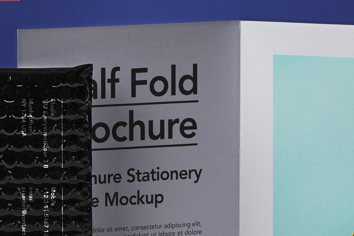 时尚品牌VI设计办公用品展示贴图样机 Stationery Psd Brochure Envelope Mockup_img_2