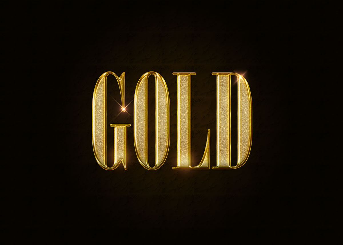 10款金色3D立体标题徽标Logo设计PS样式模板 Golden Decorative Text Styles_img_2