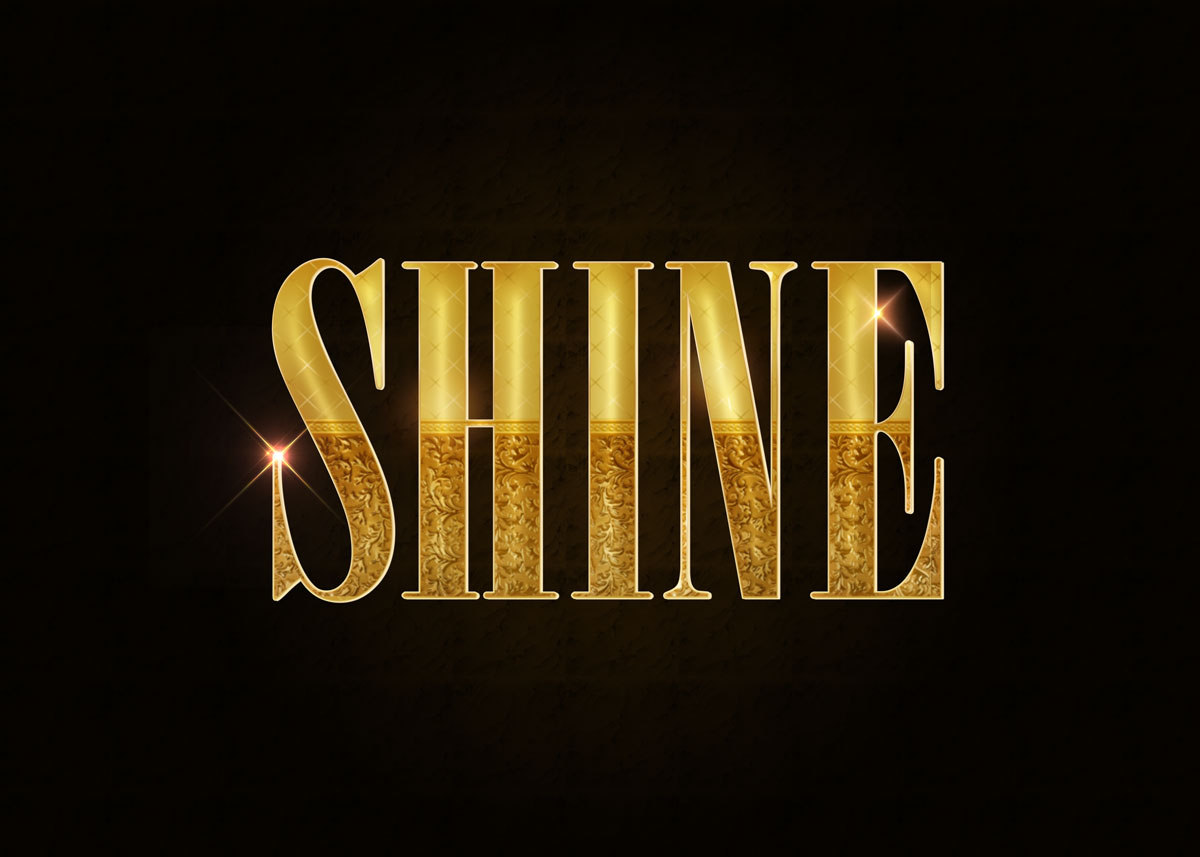 10款金色3D立体标题徽标Logo设计PS样式模板 Golden Decorative Text Styles_img_2