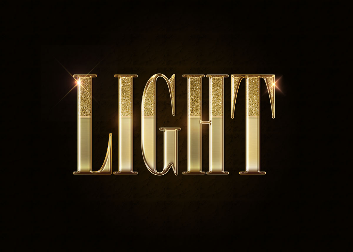 10款金色3D立体标题徽标Logo设计PS样式模板 Golden Decorative Text Styles_img_2