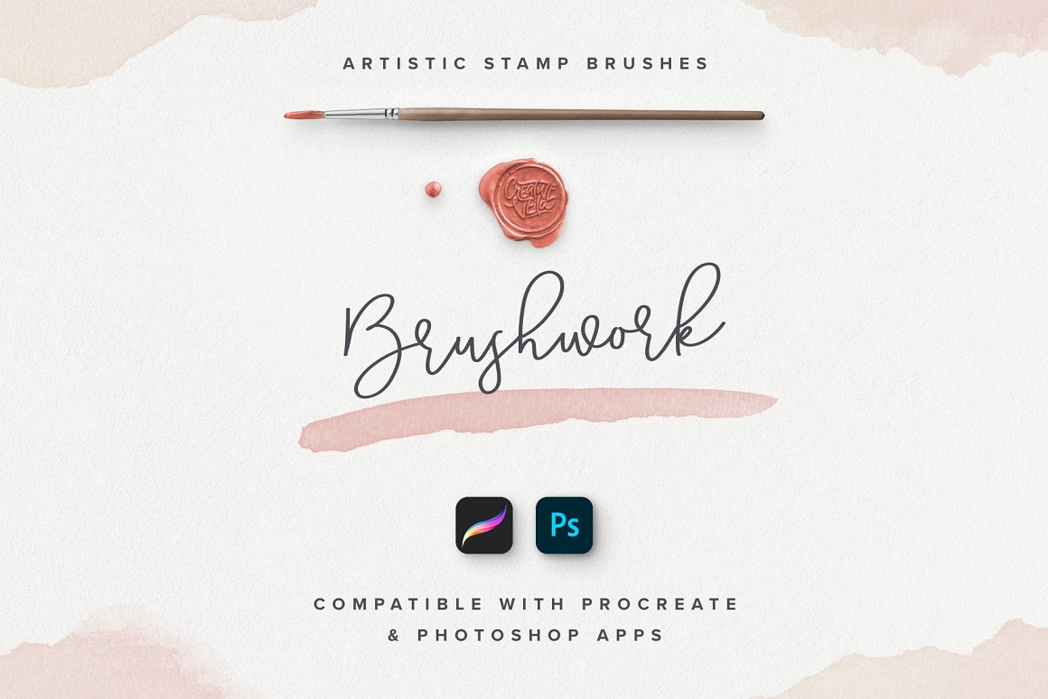 600多款花卉水彩艺术绘画Procreate笔刷纹理套装 Procreate Brushes & Templates Bundle_img_2