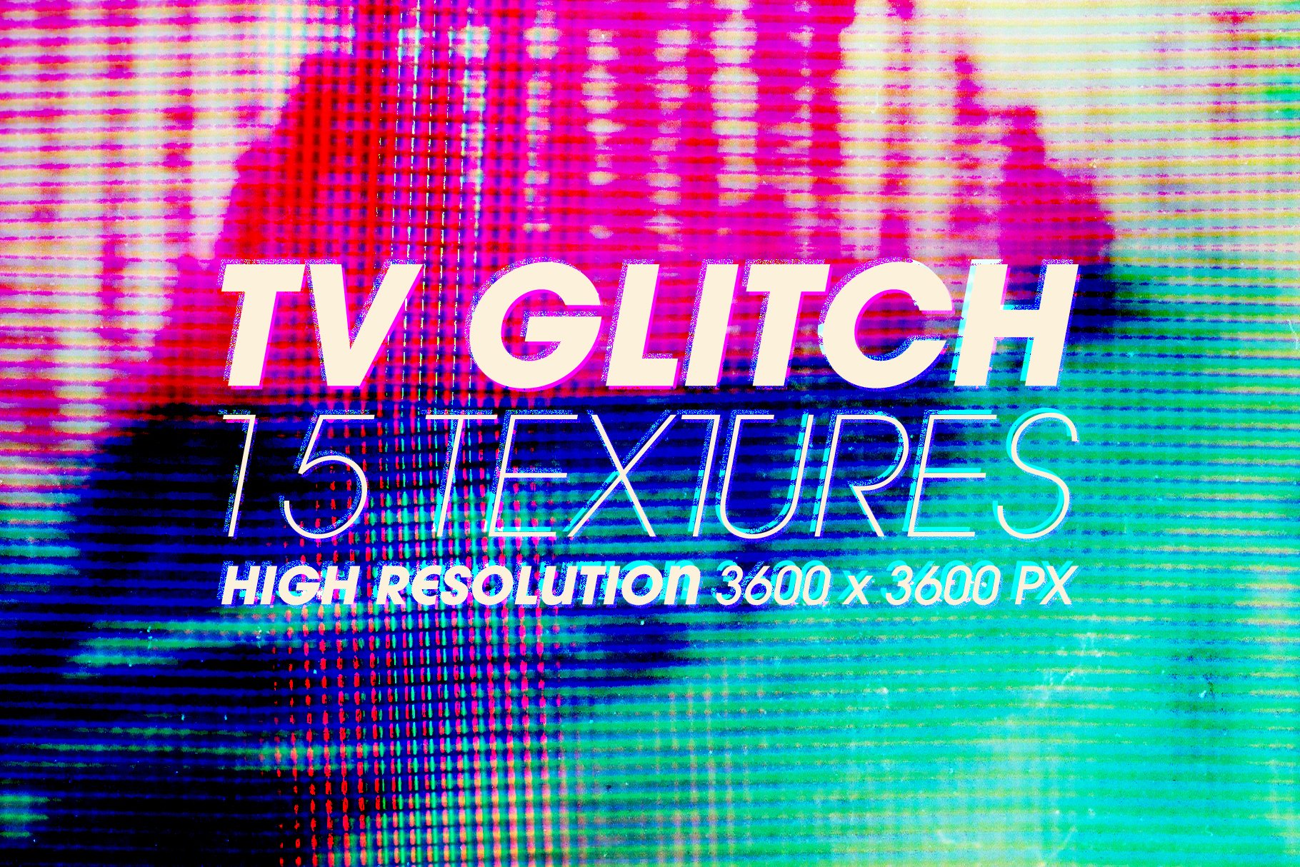 15个高清故障失真模拟电视背景纹理图片设计素材 TV Glitch Textures_img_2