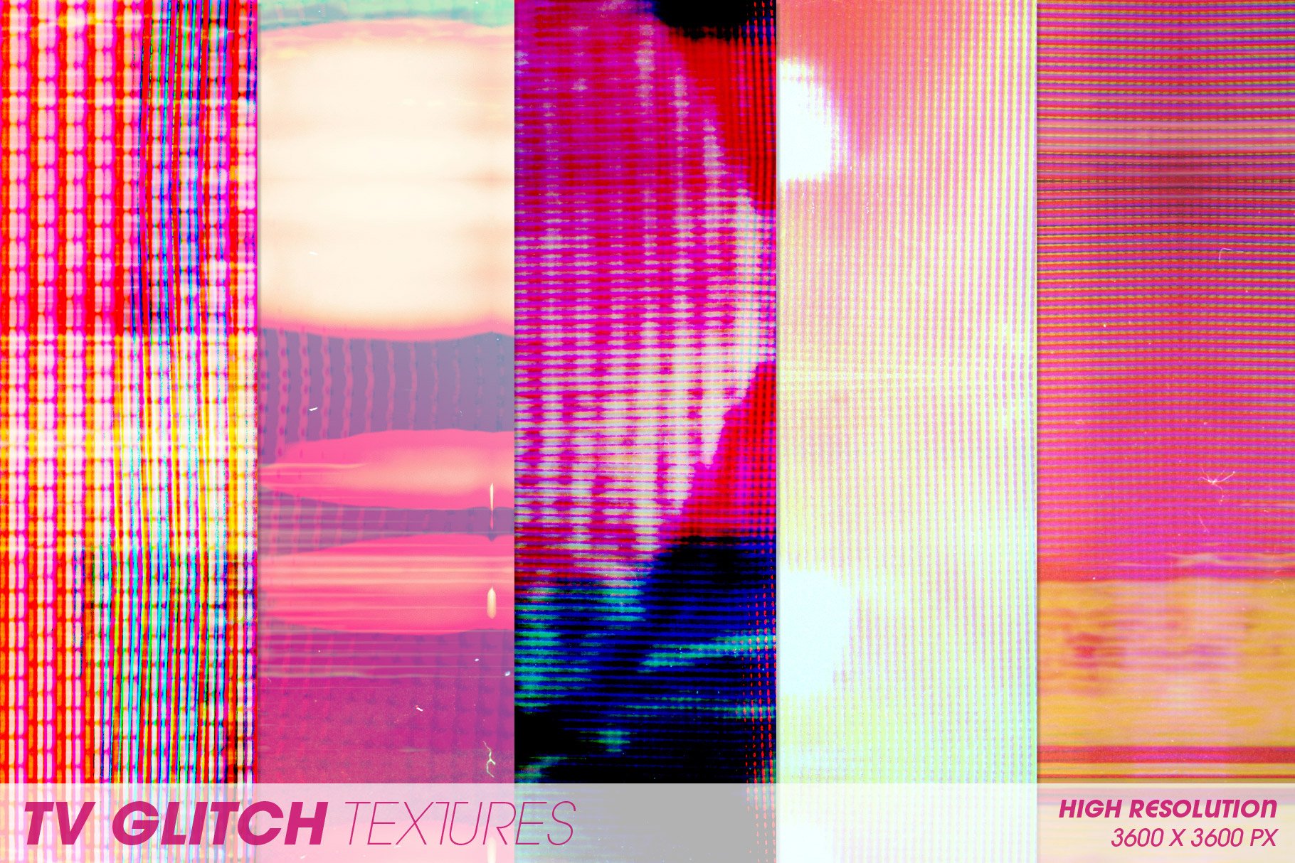 15个高清故障失真模拟电视背景纹理图片设计素材 TV Glitch Textures_img_2