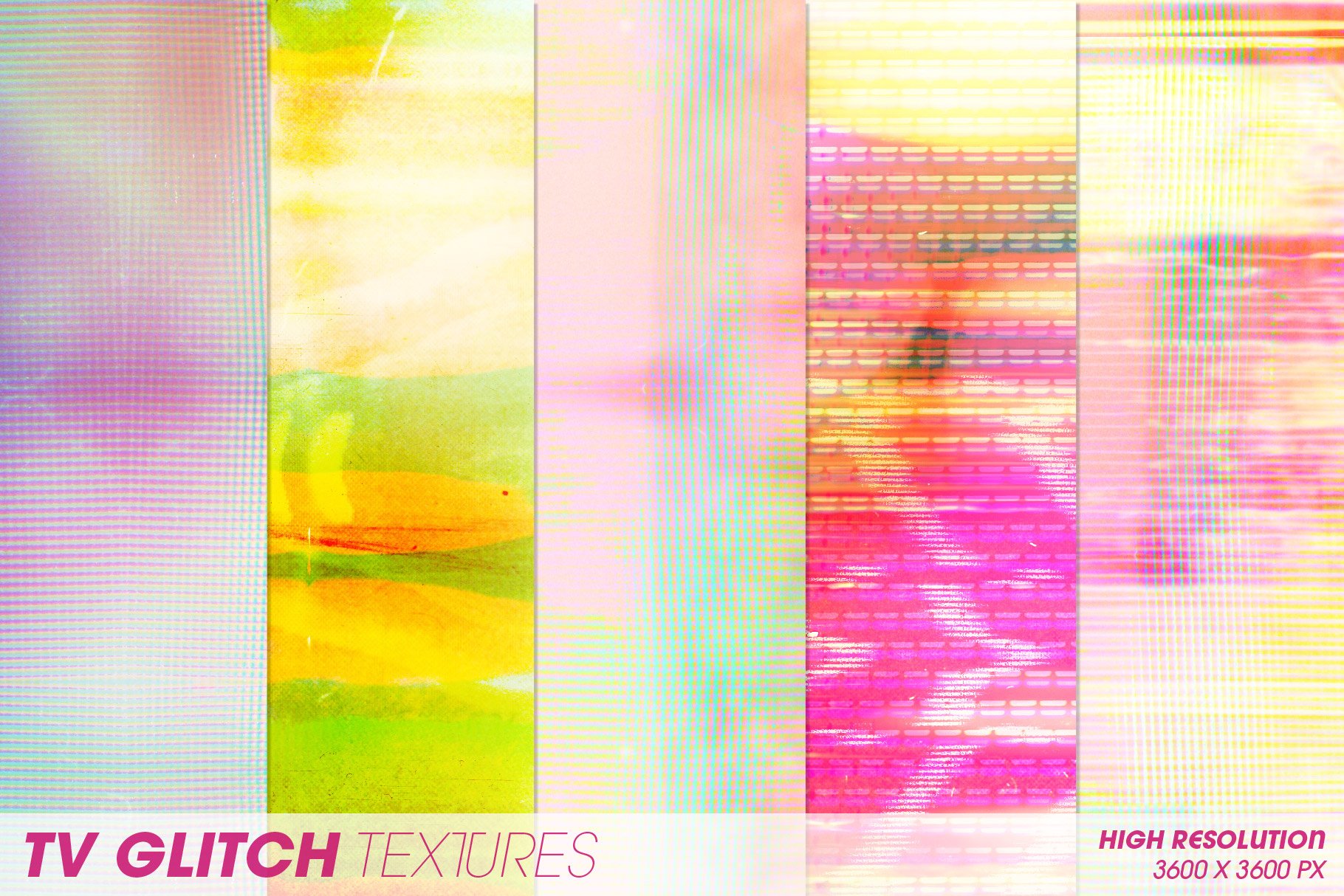 15个高清故障失真模拟电视背景纹理图片设计素材 TV Glitch Textures_img_2