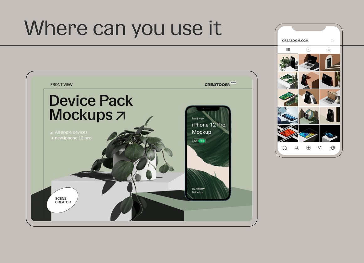 15个超清前视图网页APP界面设计苹果设备屏幕演示样机 Device Pack Mockups - Front View_img_2