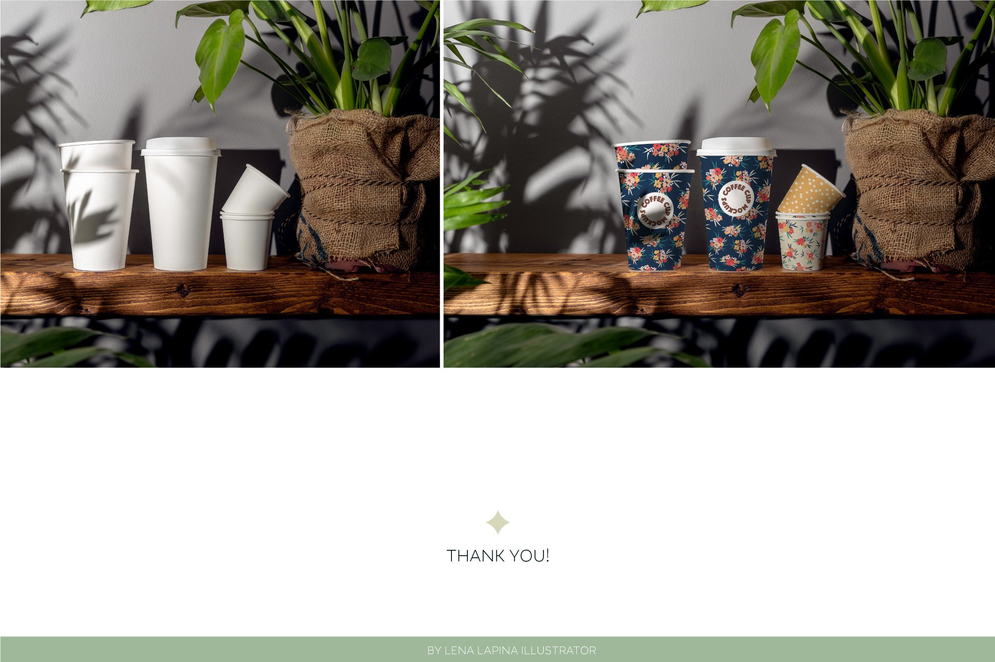 14个一次纸质外卖咖啡杯样机合集 Paper Coffee Cup Mockup Set_img_2