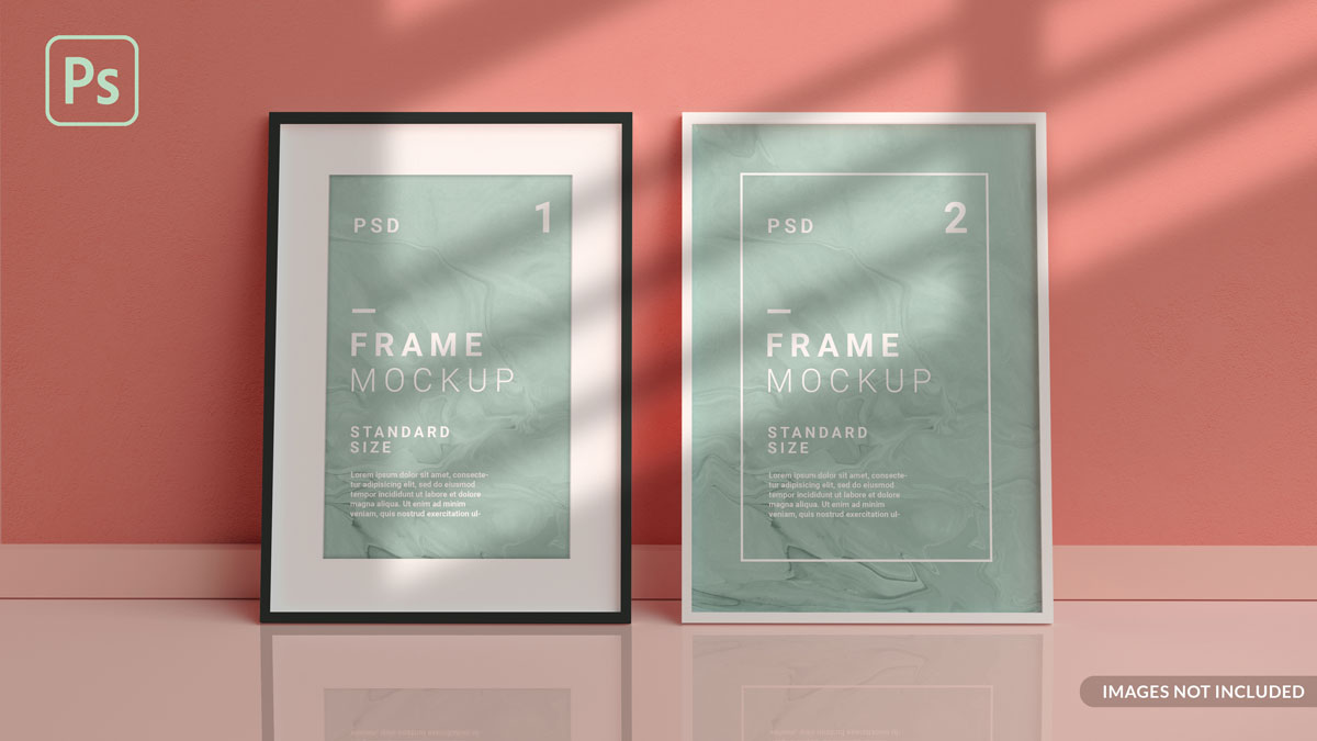 11款方形海报艺术品相片展示相框样机模板 Square Photo Frame Mockup_img_2