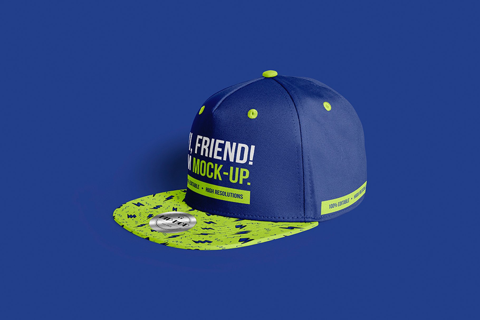 9款嘻哈棒球帽设计展示PS贴图样机模板 Hip-Hop Baseball Cap Mockups_img_2