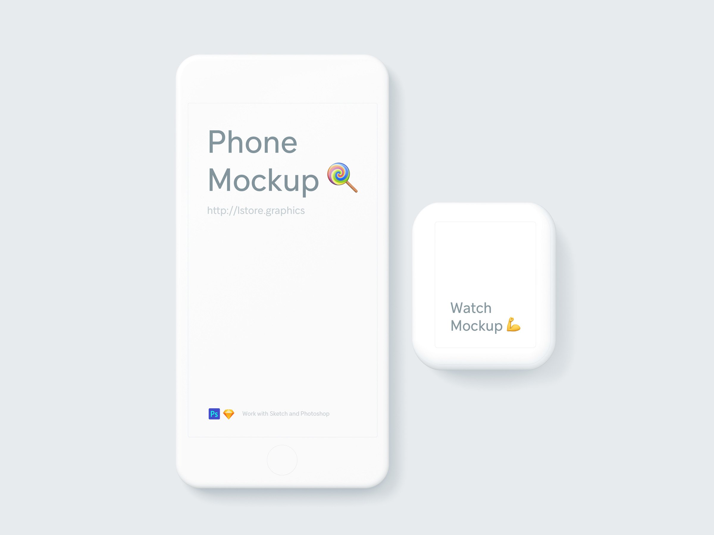 简约陶瓷苹果设备自适应网站APP设计展示样机套装 Simple Mockups Bundle_img_2