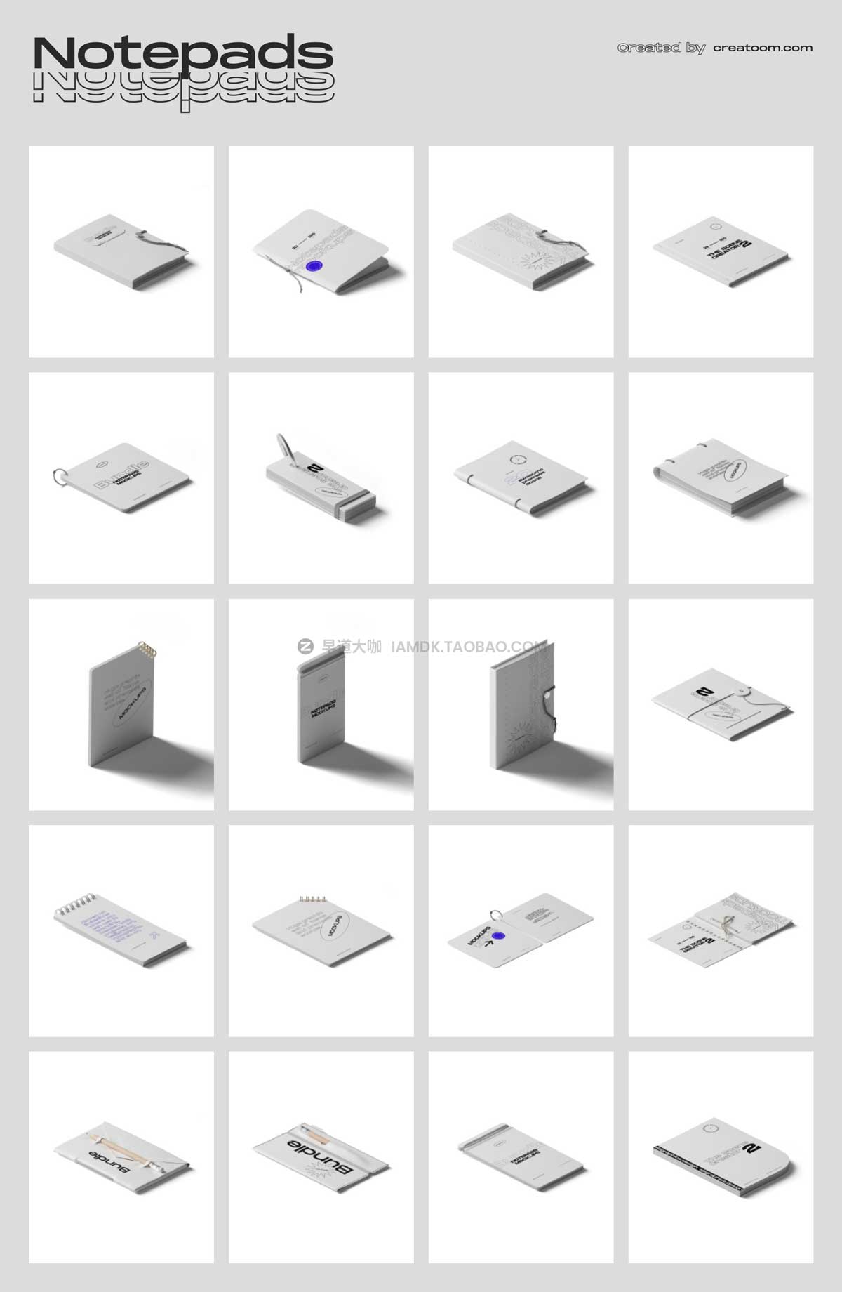 超大优雅奢华品牌VI标志Logo设计办公用品展示贴图样机套装 The Scene Creator 2-Isometric_img_2