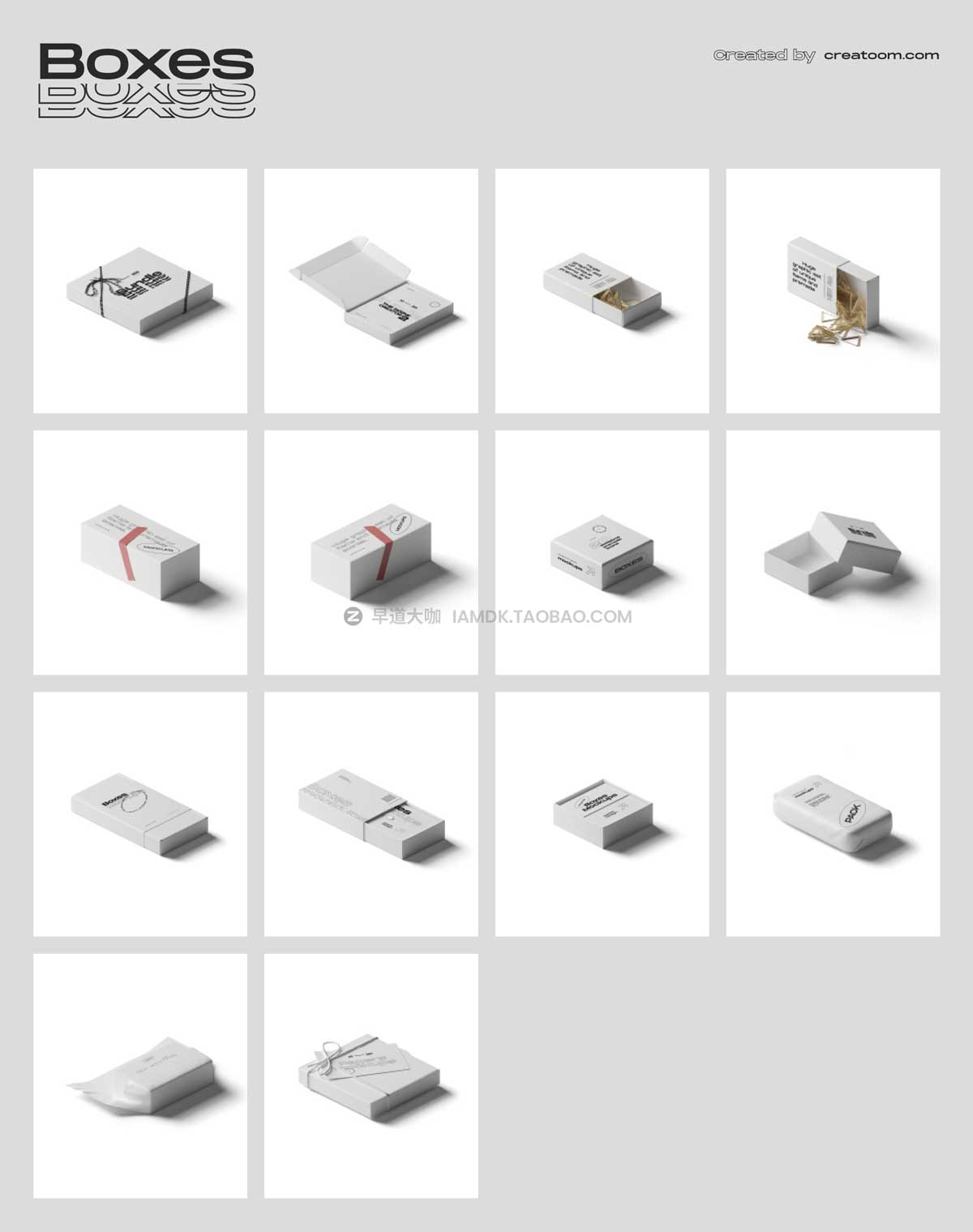 超大优雅奢华品牌VI标志Logo设计办公用品展示贴图样机套装 The Scene Creator 2-Isometric_img_2