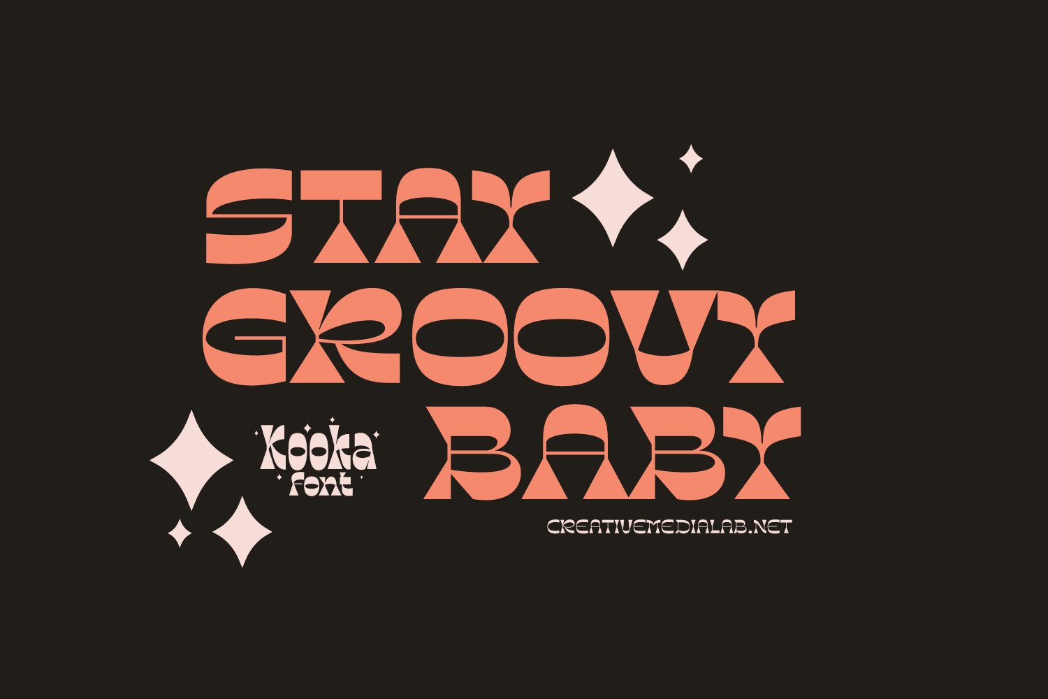 复古卡通海报标题Logo无衬线英文字体设计素材 Kooka Font - Fun Groovy Family_img_2