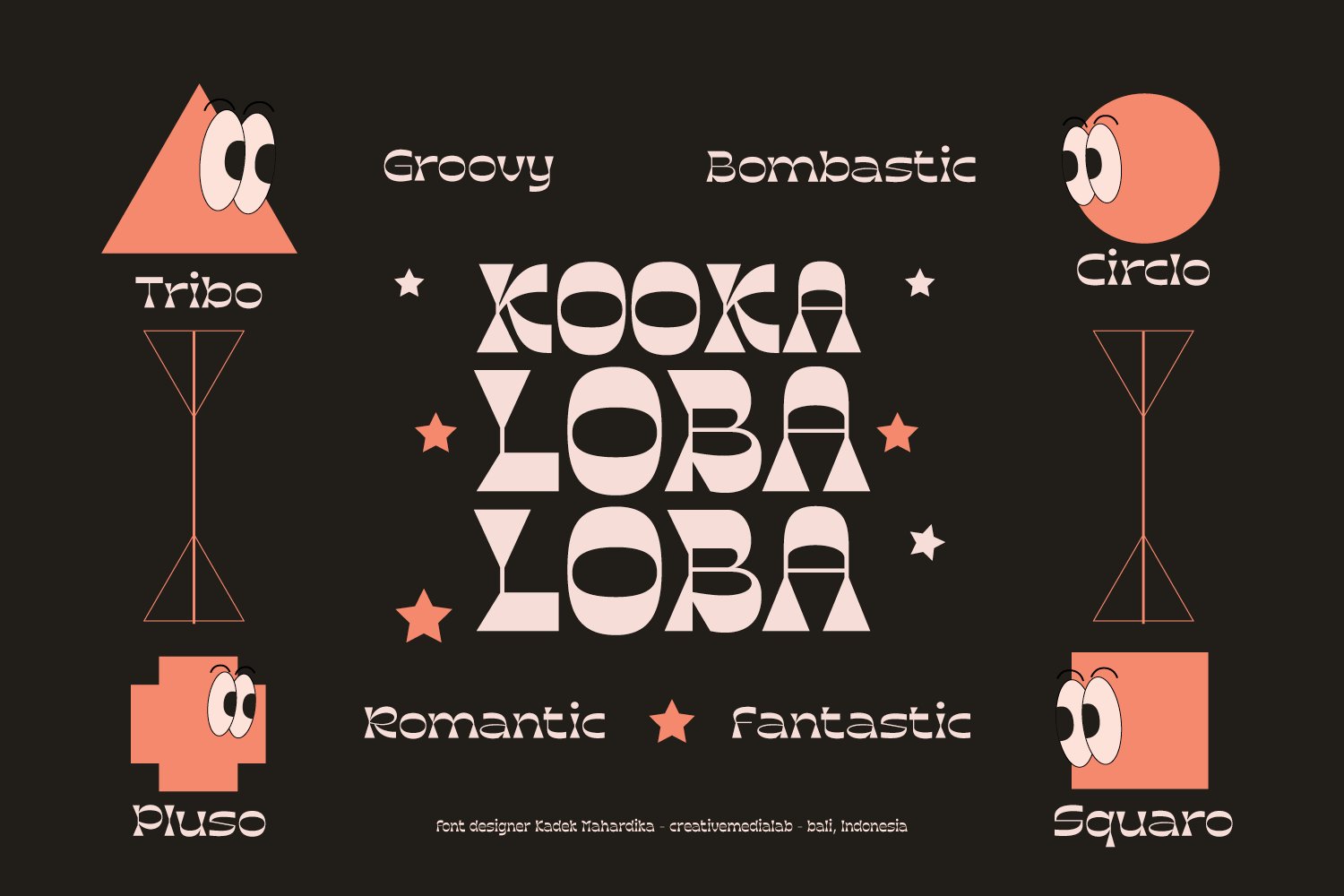 复古卡通海报标题Logo无衬线英文字体设计素材 Kooka Font - Fun Groovy Family_img_2