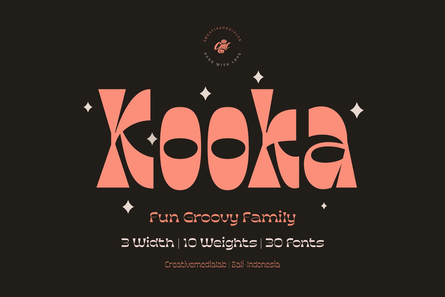 复古卡通海报标题Logo无衬线英文字体设计素材 Kooka Font - Fun Groovy Family_img_2