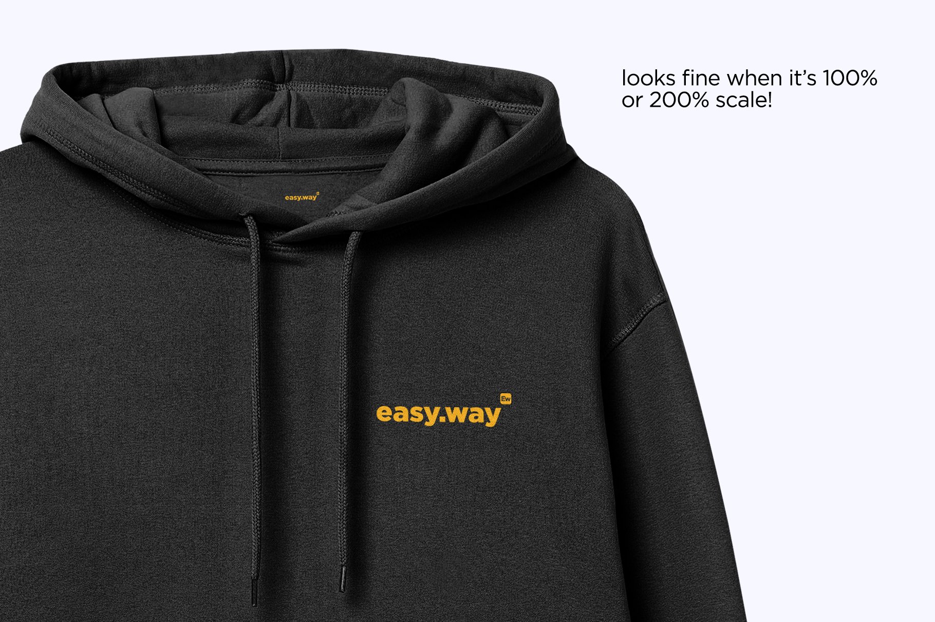 简约连衣帽卫衣印花图案设计展示样机PSD模板 Hooded Sweatshirt PSD Mockup_img_2