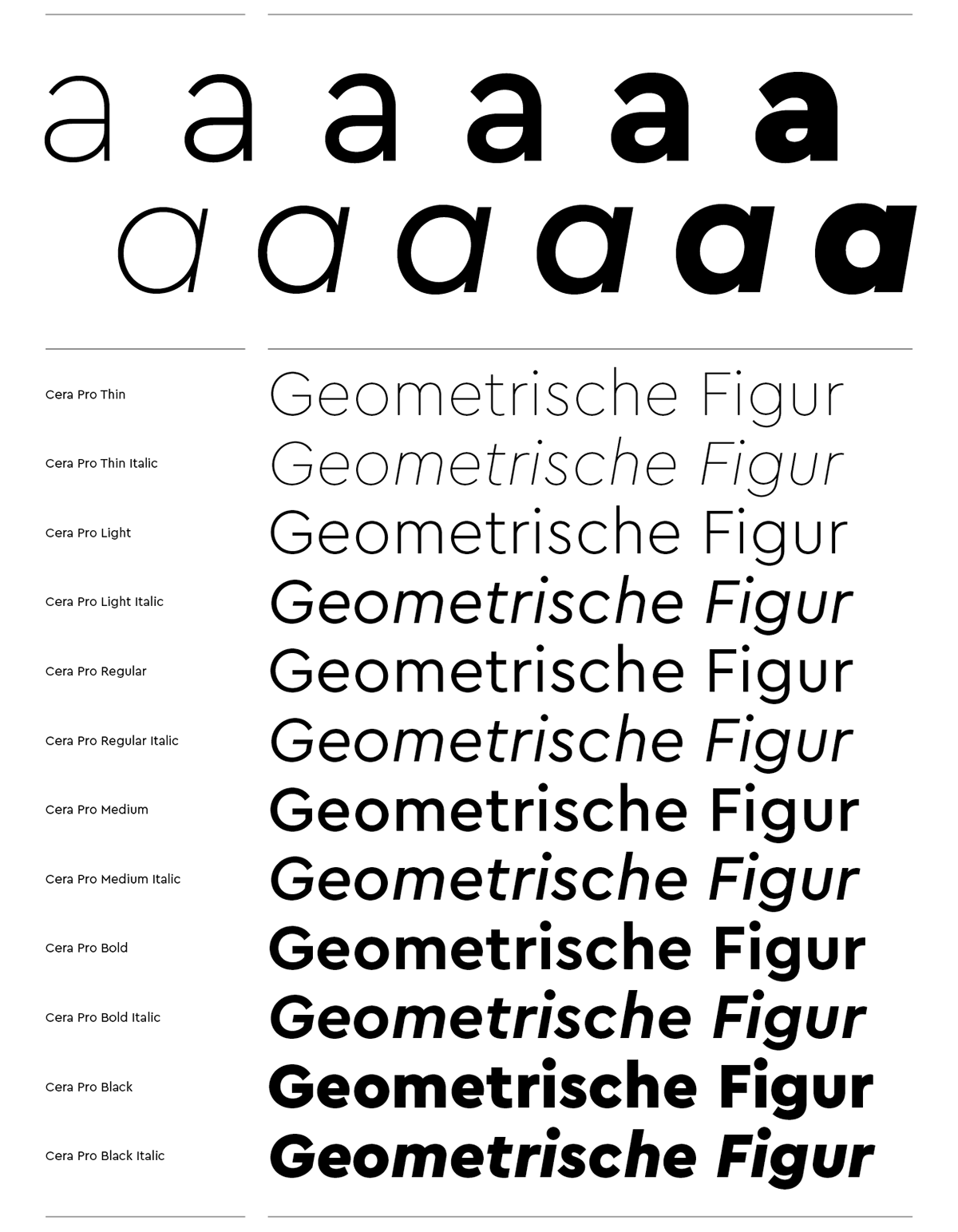 时尚优雅杂志标题Logo设计无衬线英文字体素材 Cera Pro Font Family_img_2