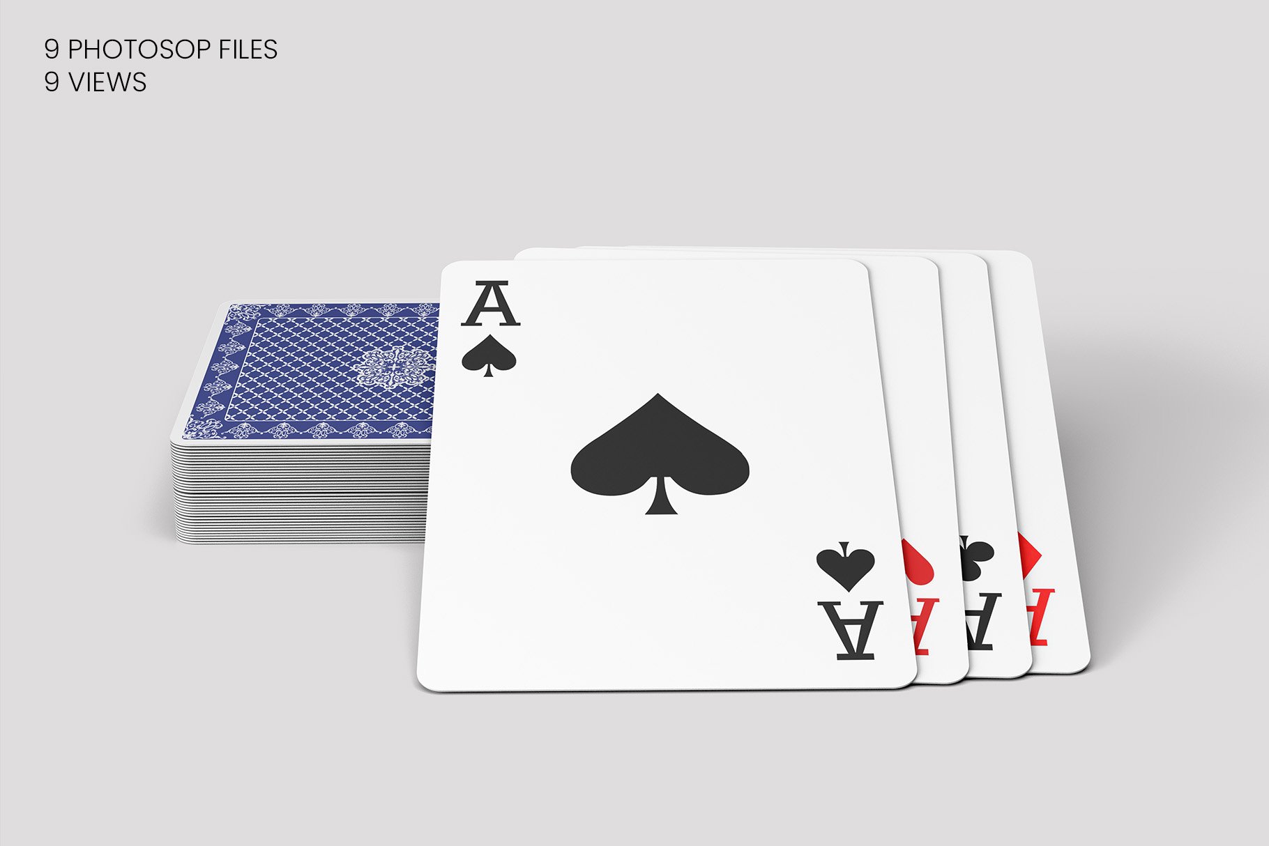 9款扑克牌卡片设计展示贴图样机模板 Playing Cards Mockups - v.5_img_2