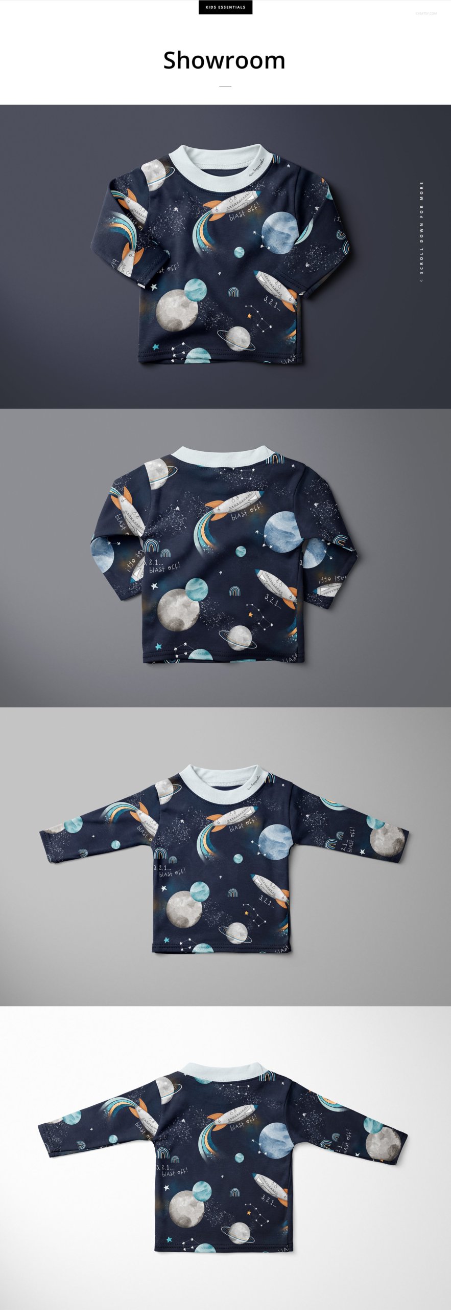 儿童摇粒绒长裤印花图案设计展示样机合集 Kids Fleece Joggers Mockup Set_img_2