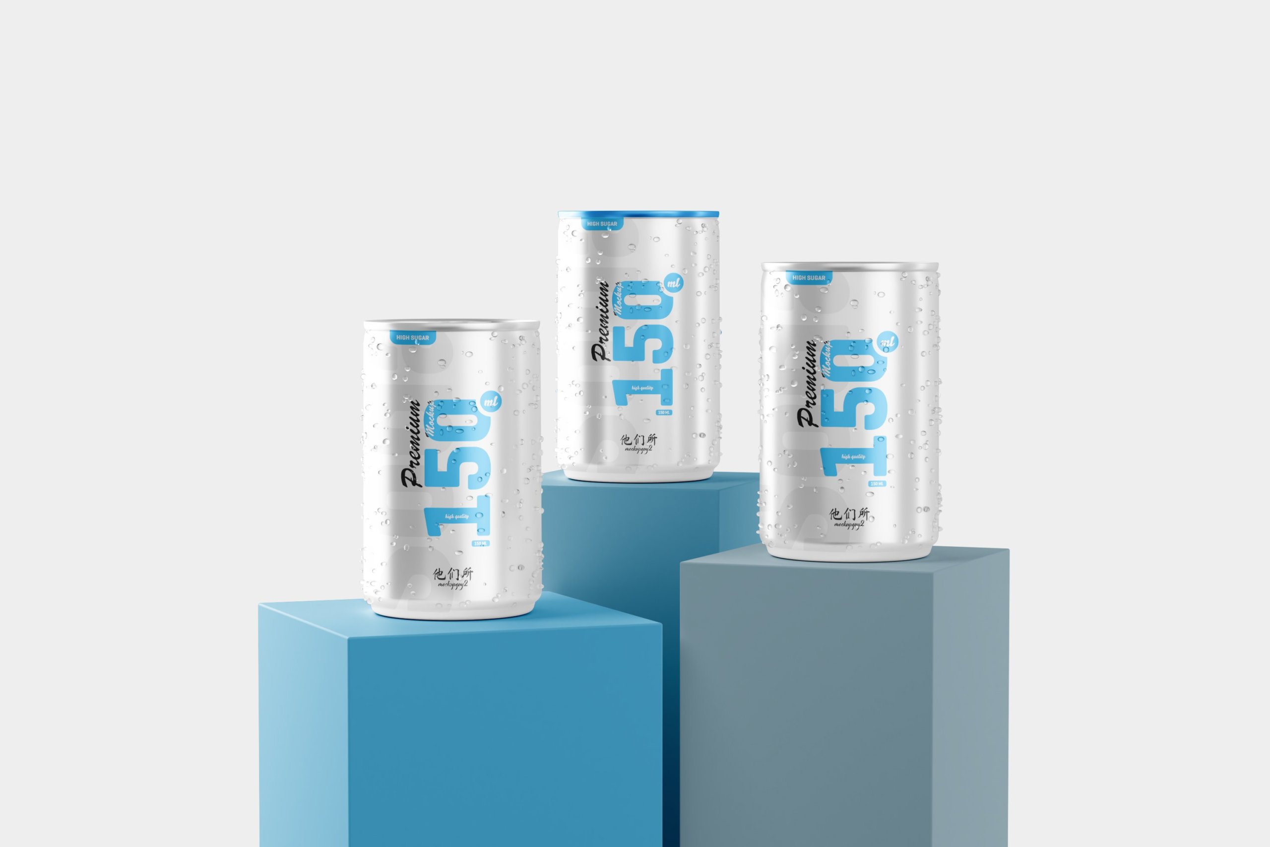 10款150毫升苏打汽水锡罐易拉罐设计展示样机 150ml Soda Can Mockup_img_2