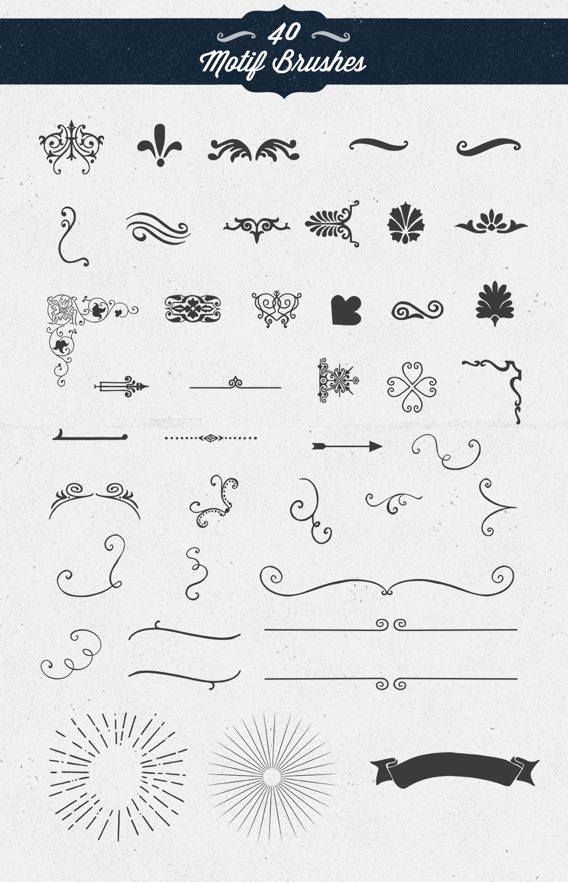 复古框架边框轮廓Procreate笔刷素材 Shape And Ornament Brushes For Procreate_img_2