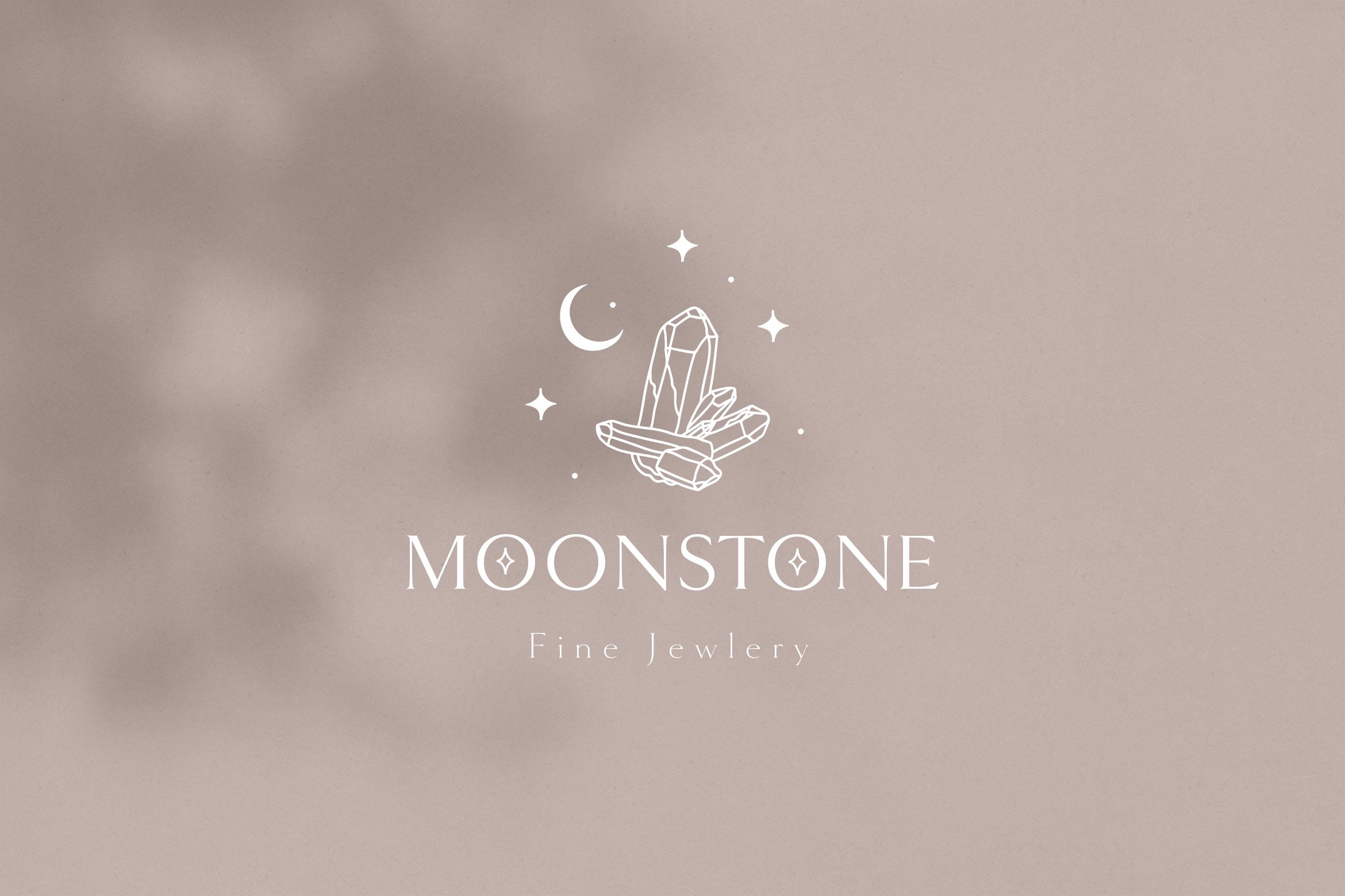 时尚优雅奢华珠宝瑜伽摄影花店徽标Logo设计AI矢量素材 Moon Stone Premade Brand Logo Design_img_2