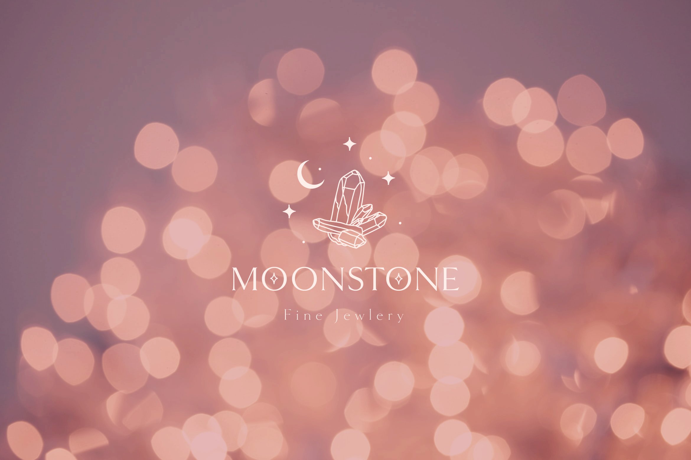 时尚优雅奢华珠宝瑜伽摄影花店徽标Logo设计AI矢量素材 Moon Stone Premade Brand Logo Design_img_2