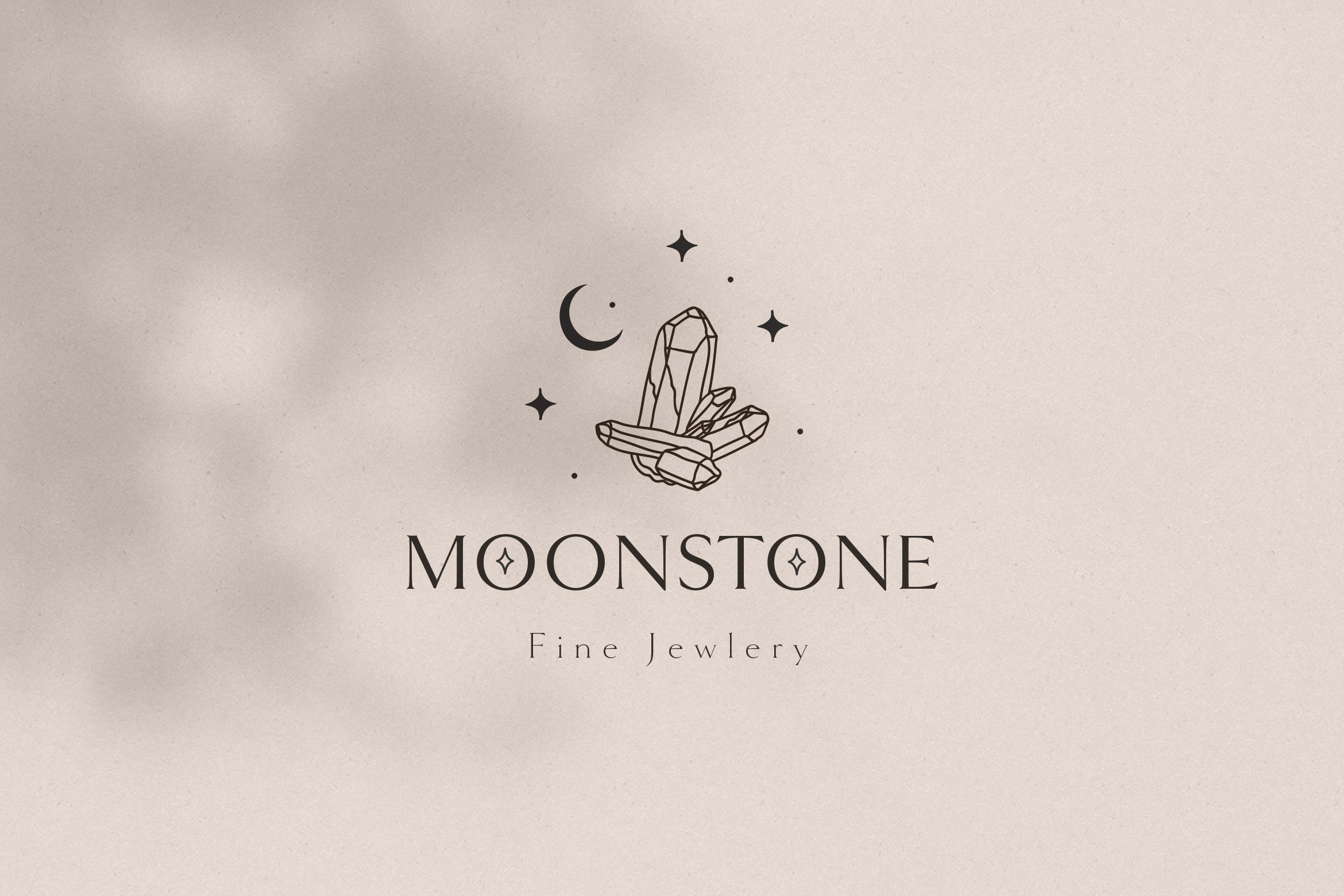 时尚优雅奢华珠宝瑜伽摄影花店徽标Logo设计AI矢量素材 Moon Stone Premade Brand Logo Design_img_2