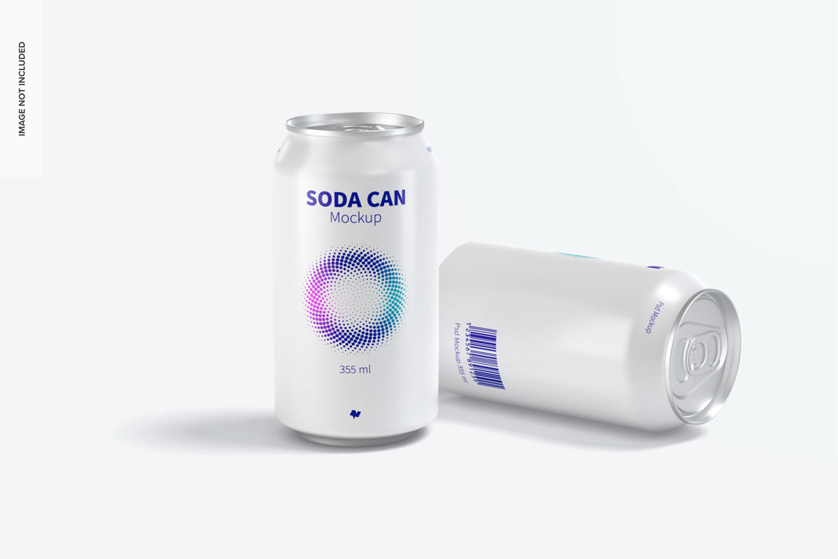 9款355ml苏打水锡罐易拉罐设计展示样机 355ml Soda Cans Mockup_img_2