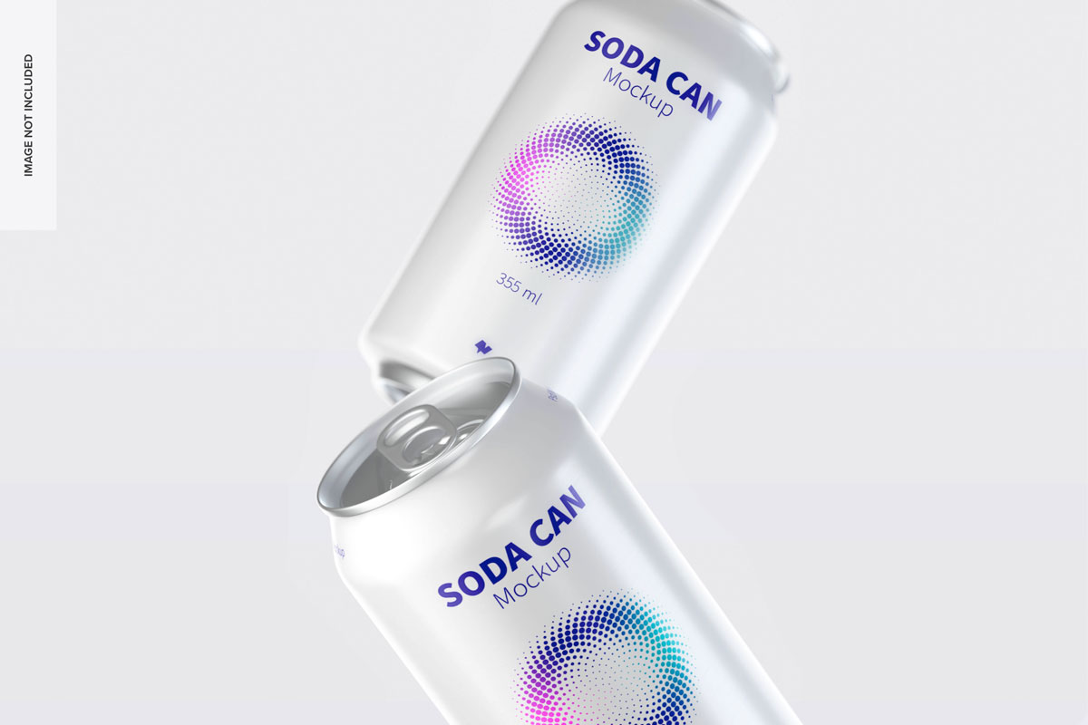 9款355ml苏打水锡罐易拉罐设计展示样机 355ml Soda Cans Mockup_img_2