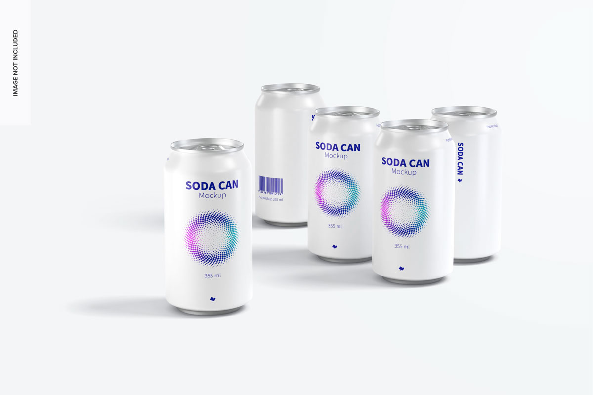 9款355ml苏打水锡罐易拉罐设计展示样机 355ml Soda Cans Mockup_img_2