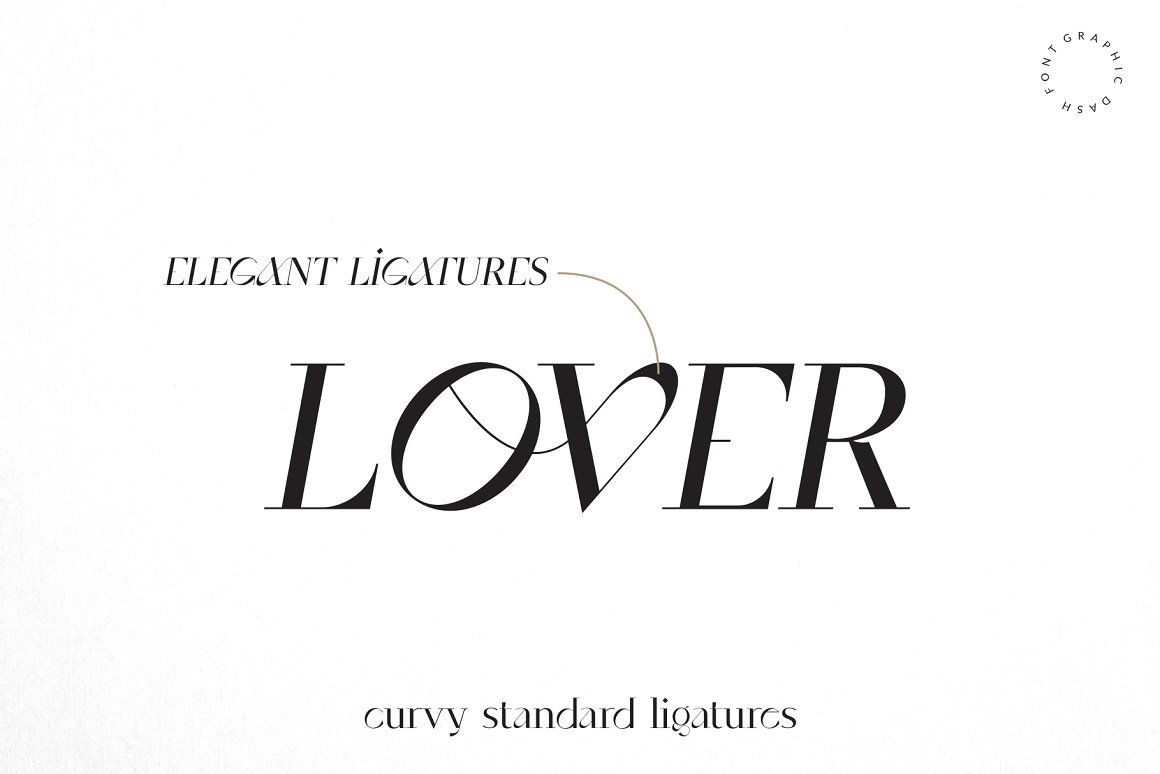 现代优雅奢华杂志标题海报徽标Logo衬线酸性英文字体素材 SaintMonica - Elegant Ligatures Font_img_2