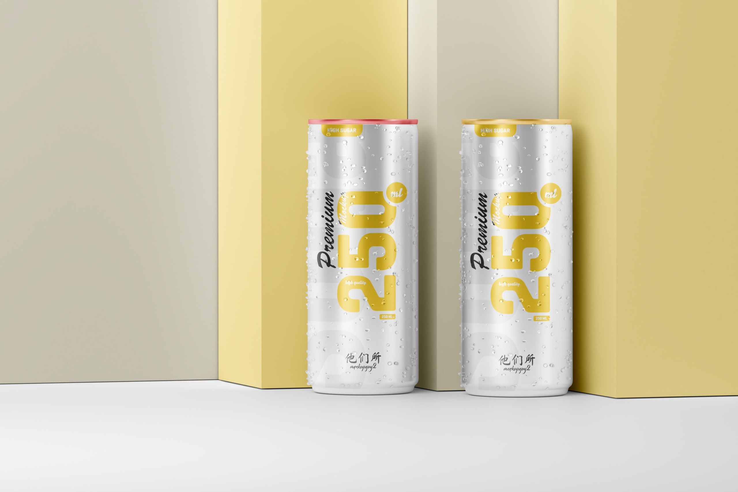 10款250ml啤酒饮料苏打水锡罐易拉罐设计展示样机 250ml Soda Can Mockup_img_2