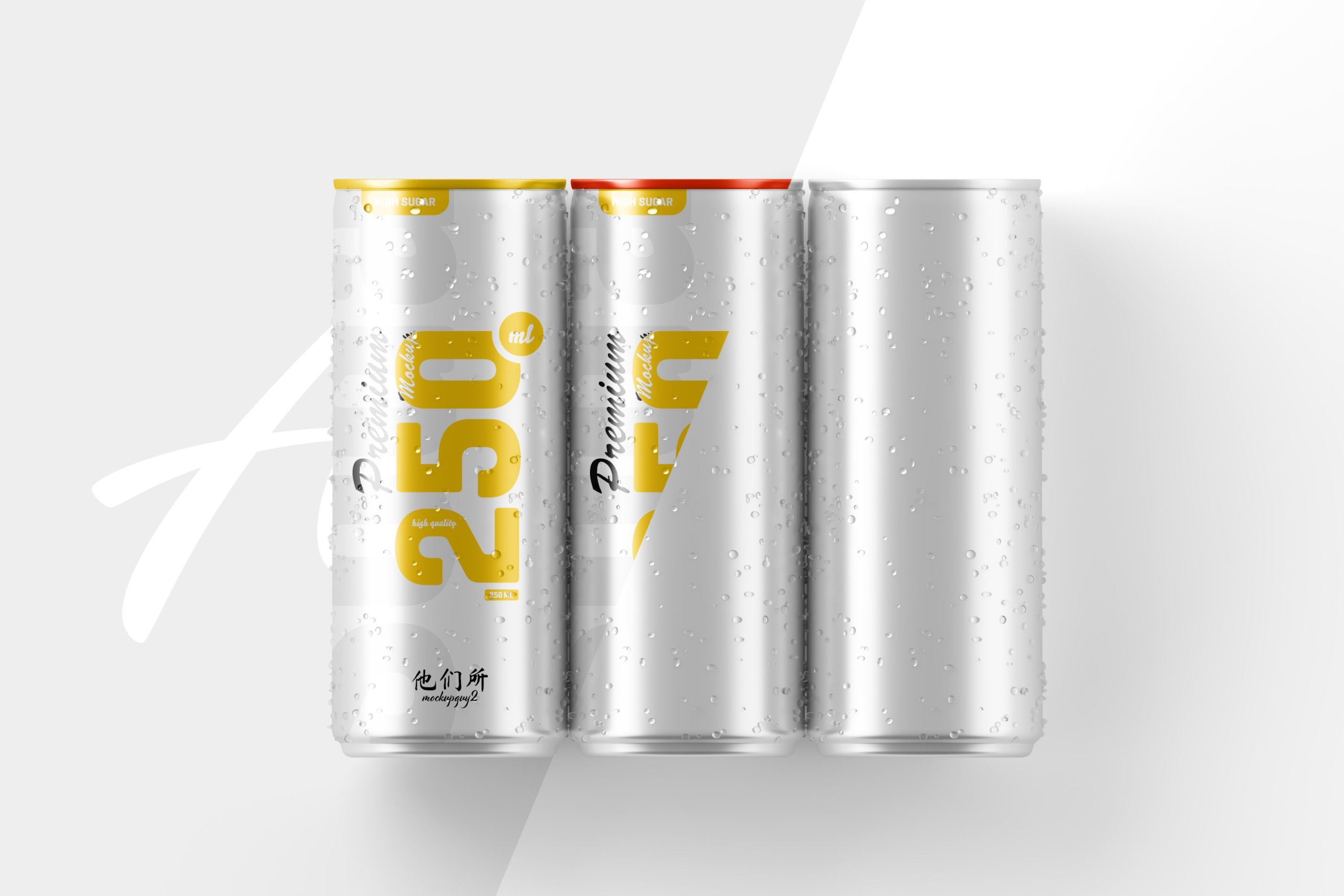 10款250ml啤酒饮料苏打水锡罐易拉罐设计展示样机 250ml Soda Can Mockup_img_2