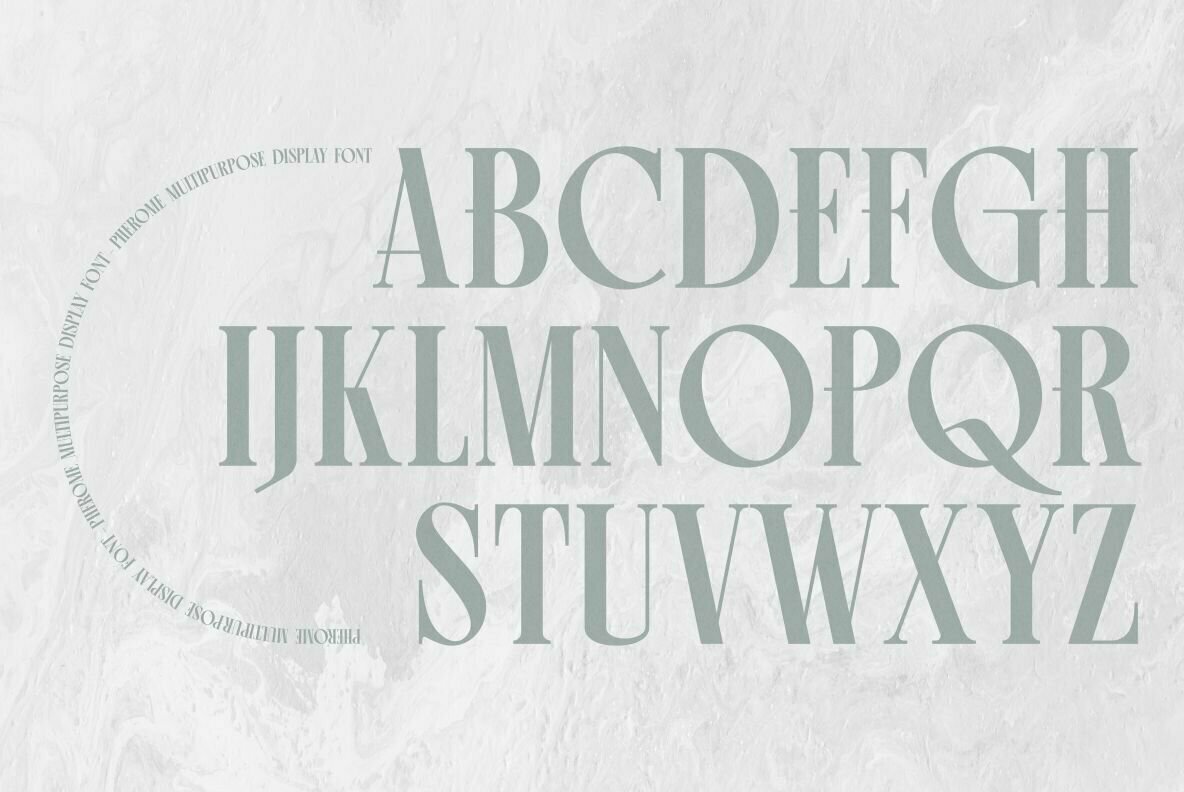 优雅奢华现代杂志海报标题徽标Logo无衬线英文字体设计素材 Pherome Font_img_2