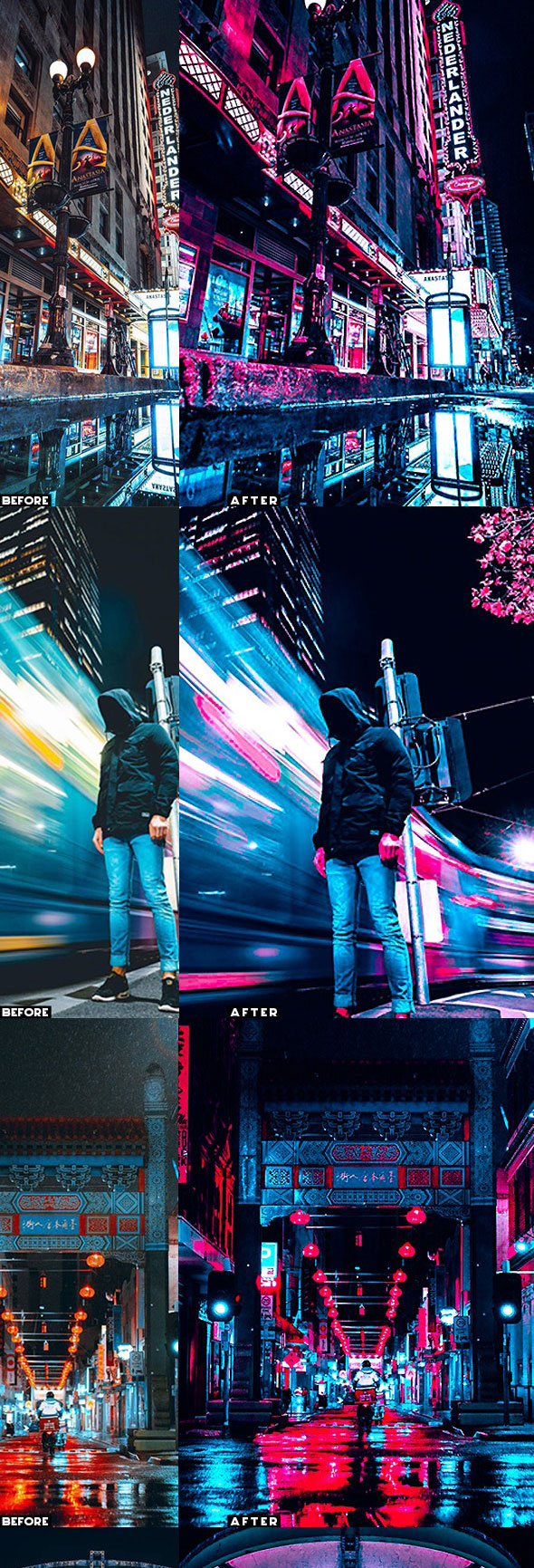 潮流赛博朋克风照片处理特效PS动作模板 Cyberpunk Photoshop Actions_img_2