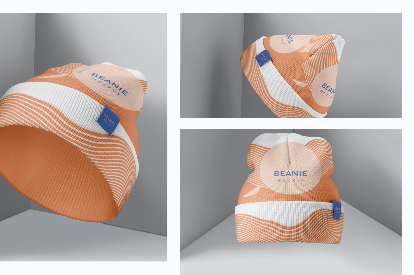 时尚羊毛帽子印花图案设计展示样机 Beanie Mockups_img_2