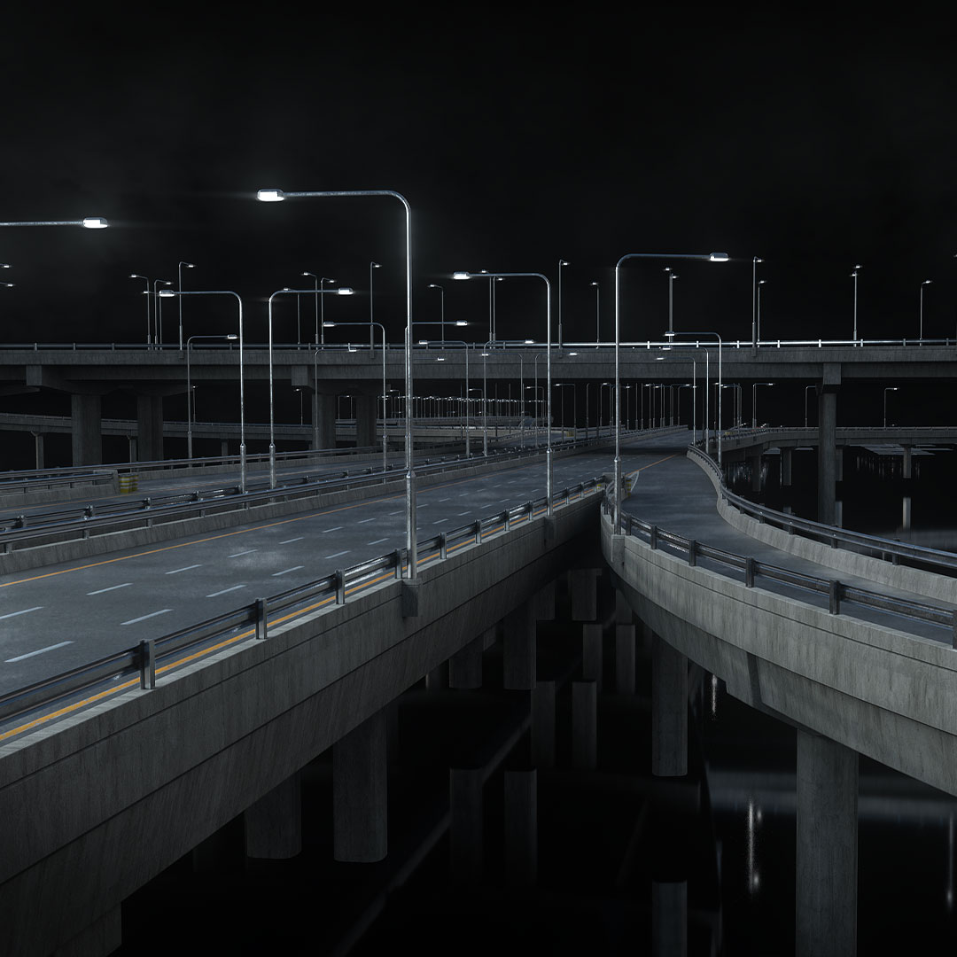 高速公路道路网路标指示牌设计3d模型素材 Kitbash3D - Props Highways_img_2