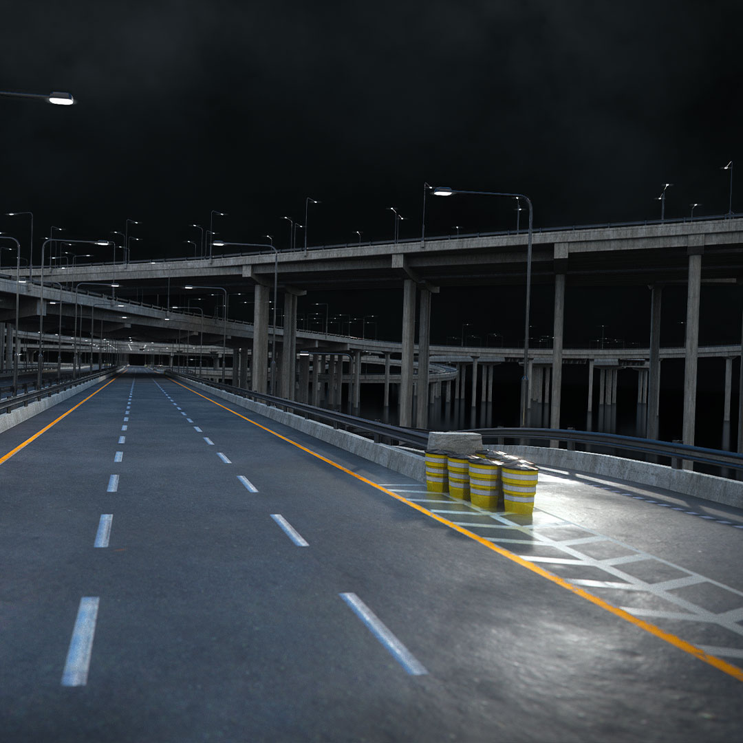 高速公路道路网路标指示牌设计3d模型素材 Kitbash3D - Props Highways_img_2