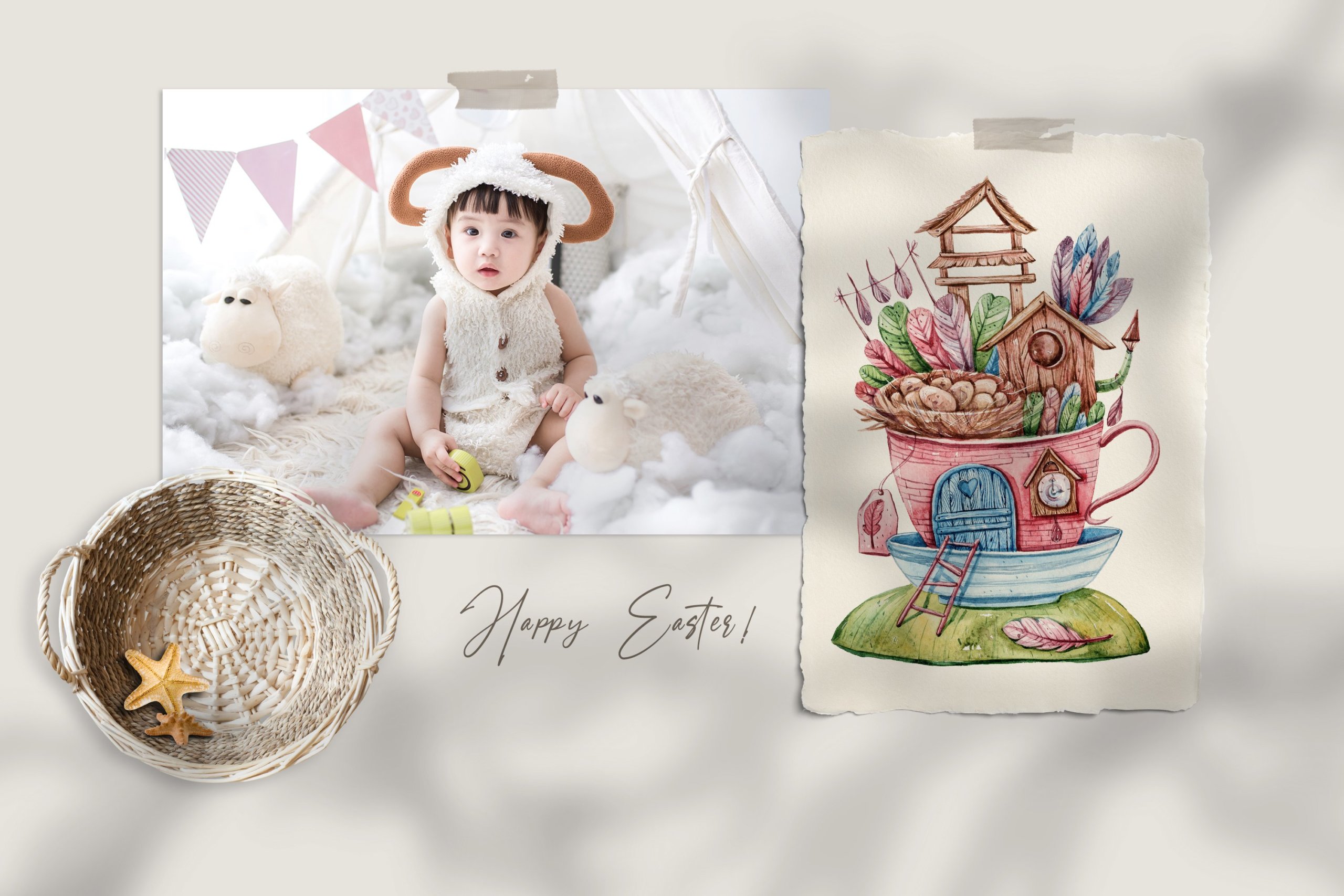 时尚森林动物主题手绘水彩剪贴画图片素材 Watercolor Fairy Houses Clipart BUNDLE_img_2