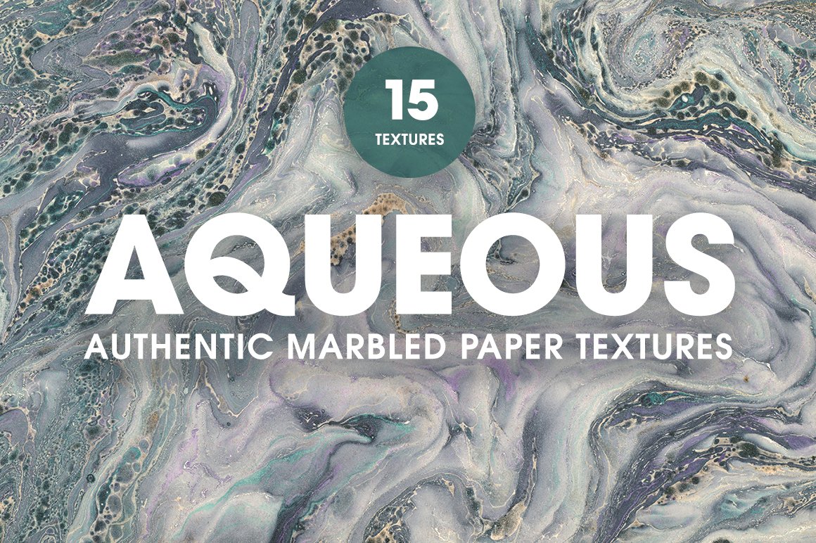 15个抽象高清大理石纸质纹理背景图片设计素材 15 Authentic Marbled Paper Textures_img_2