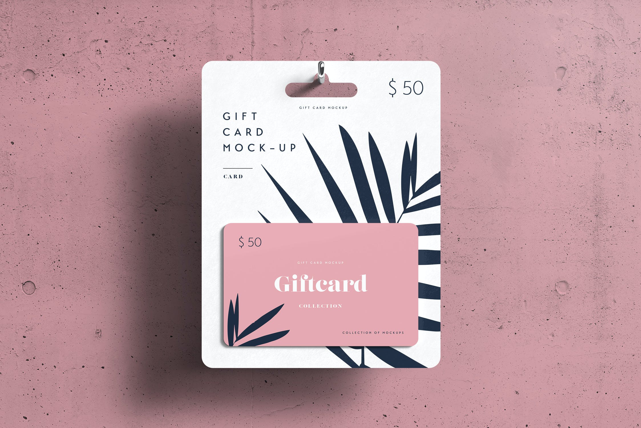 8款时尚礼品卡包装设计展示贴图样机模板 Gift Card Mock-up_img_2