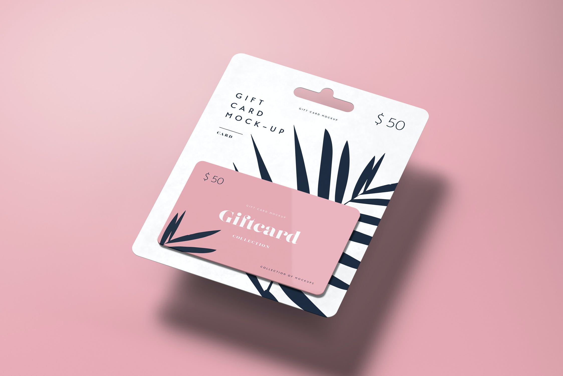 8款时尚礼品卡包装设计展示贴图样机模板 Gift Card Mock-up_img_2